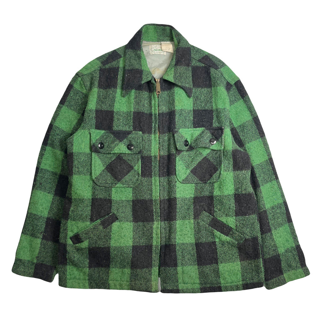 Vintage Big Mike Plaid Full Zip Flannel Jacket L