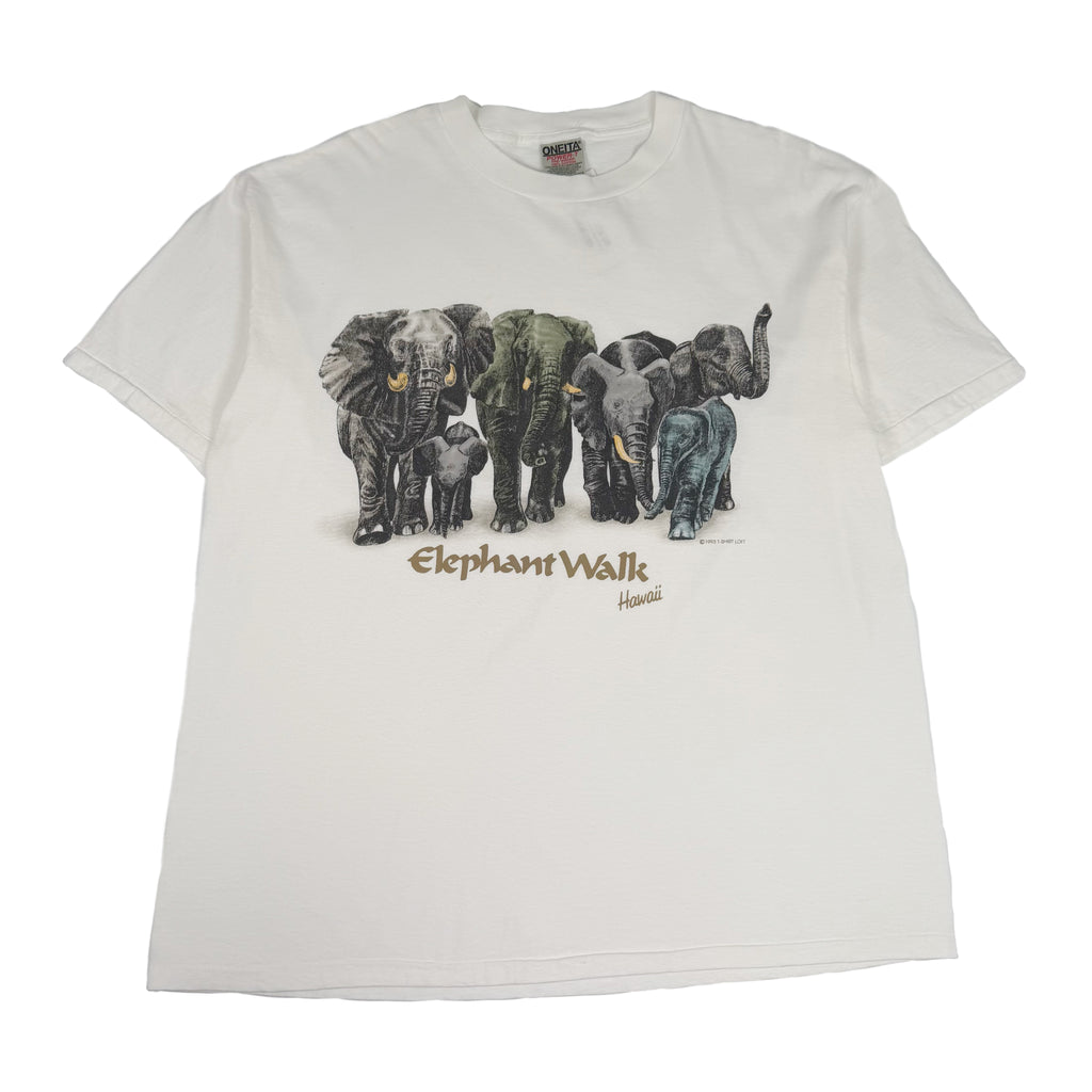Vintage Elephant Walk Hawaii Graphic Tee XL