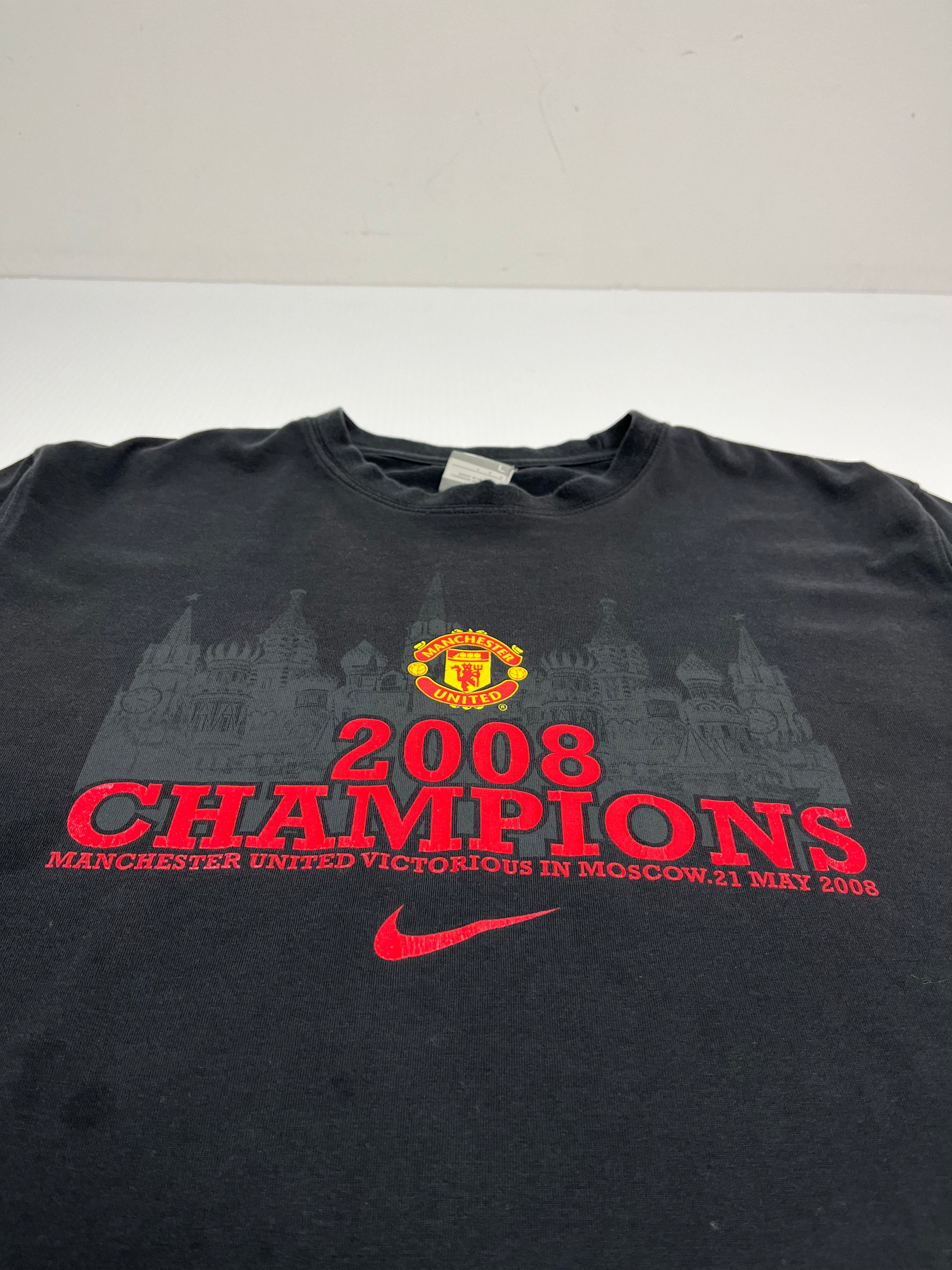 08’ Champs Manchester United Nike Tee L