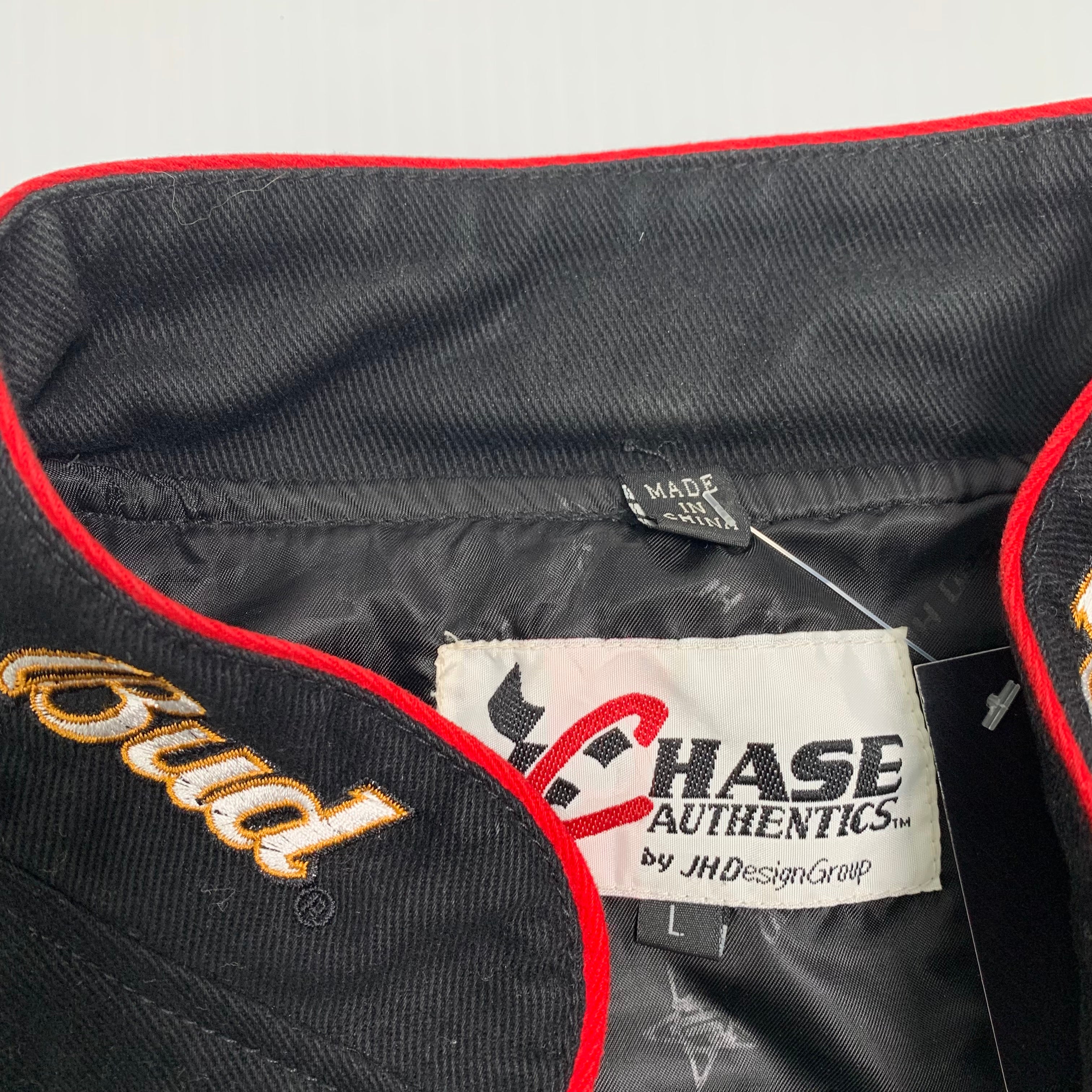Vintage Jeff Hamilton #8 Budweiser Racing Jacket L