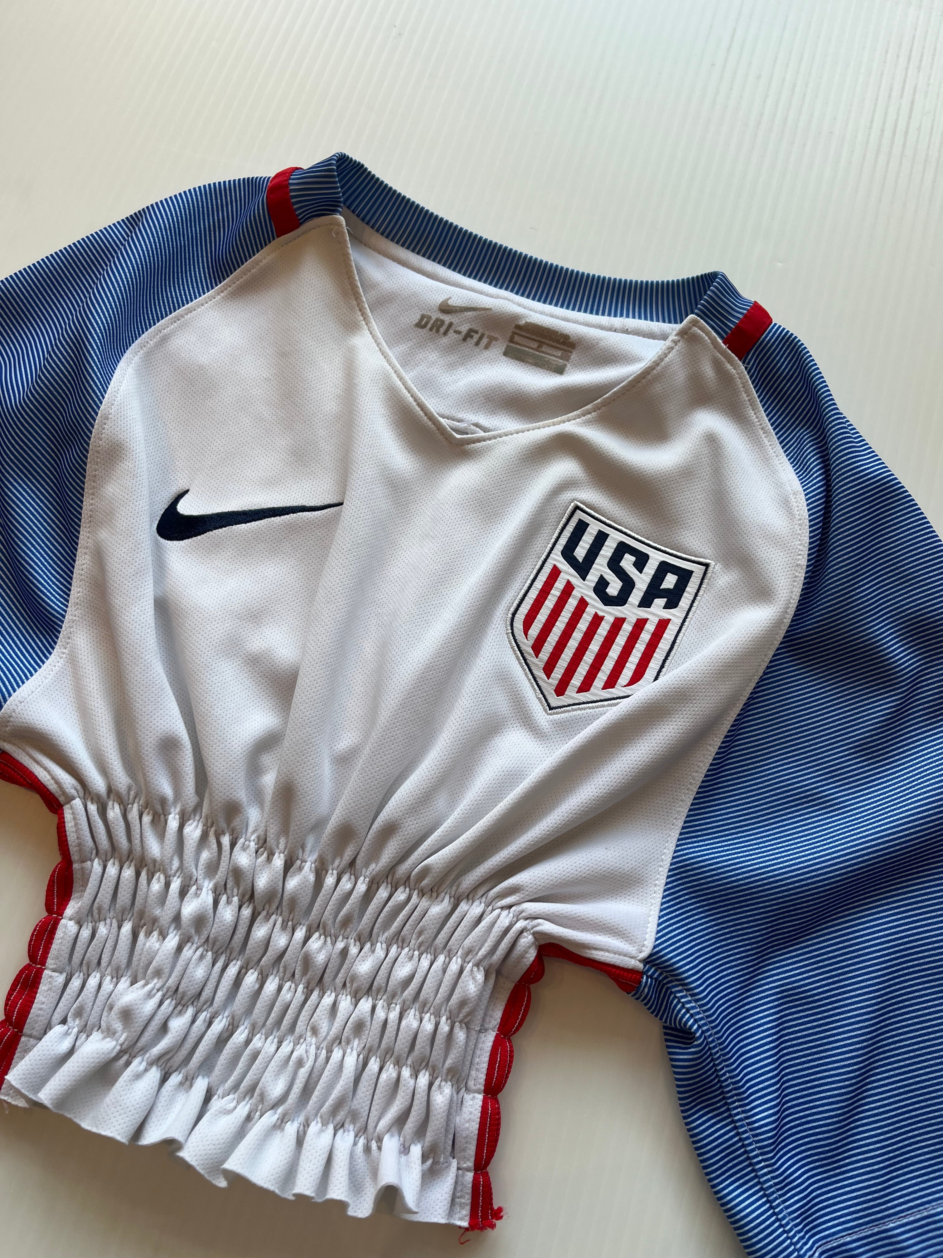 Rework Shirred Nike USA Home Jersey Women's S