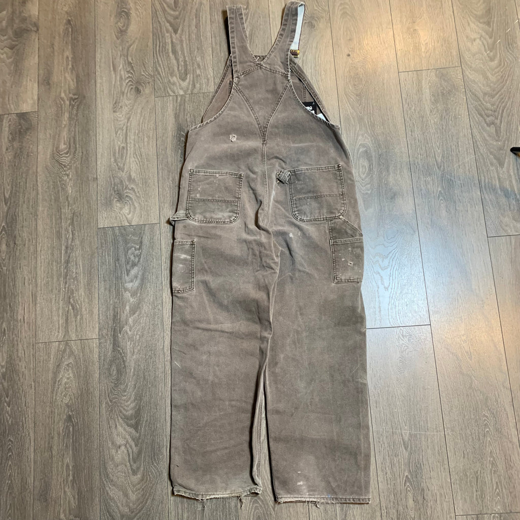 Vintage Faded Brown Carhartt Overalls 38x30