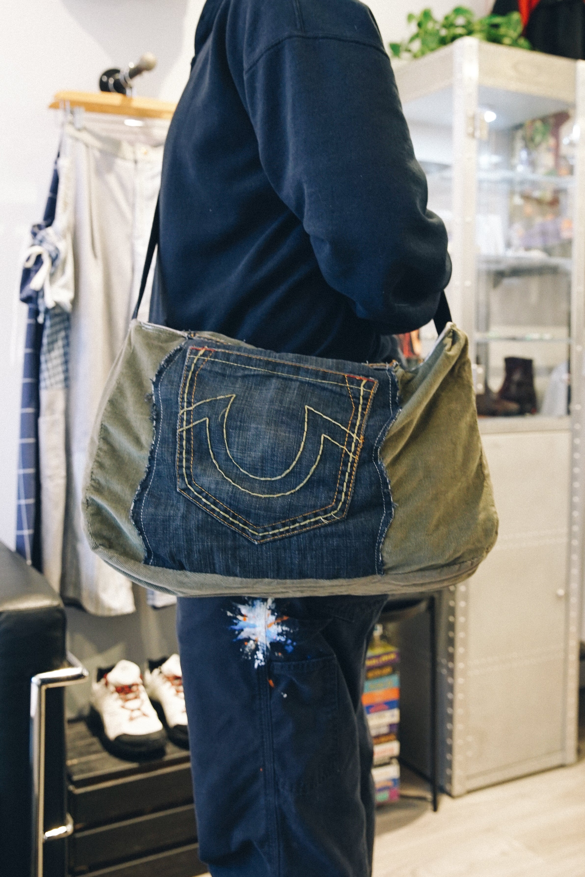 Rework True Religion Denim Wide Side Bag
