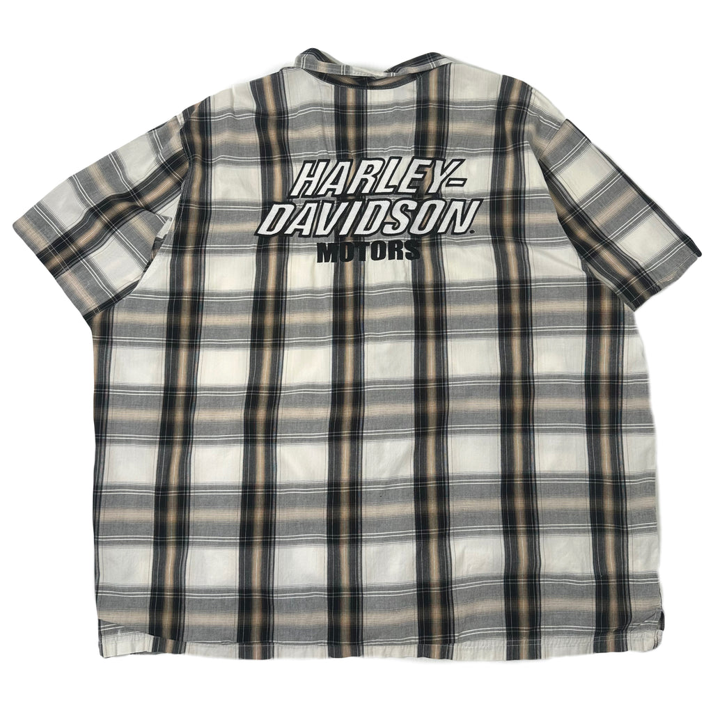 Harley Davidson Motors Plaid Short Sleeve Button Up 3XL