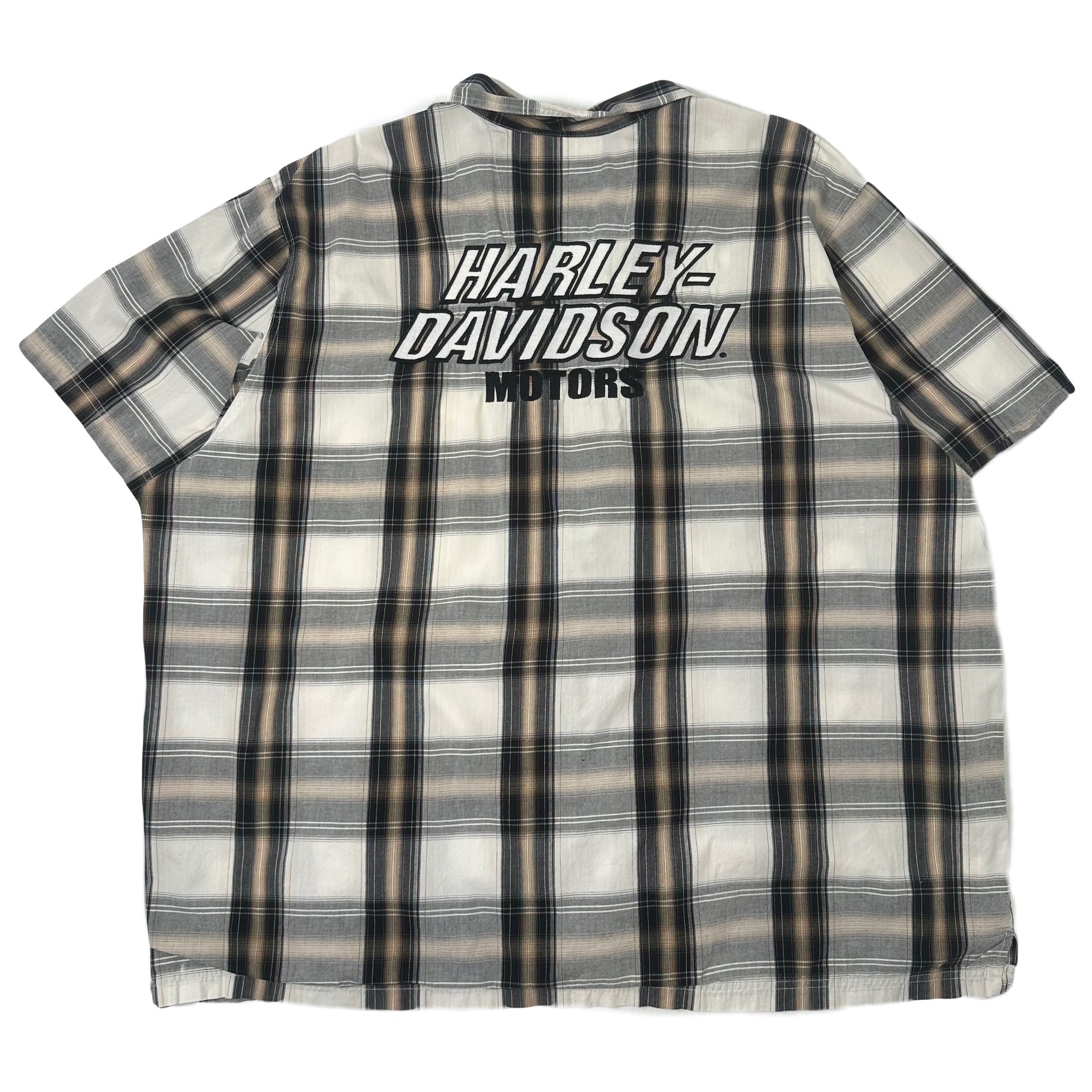 Harley Davidson Motors Plaid Short Sleeve Button Up 3XL