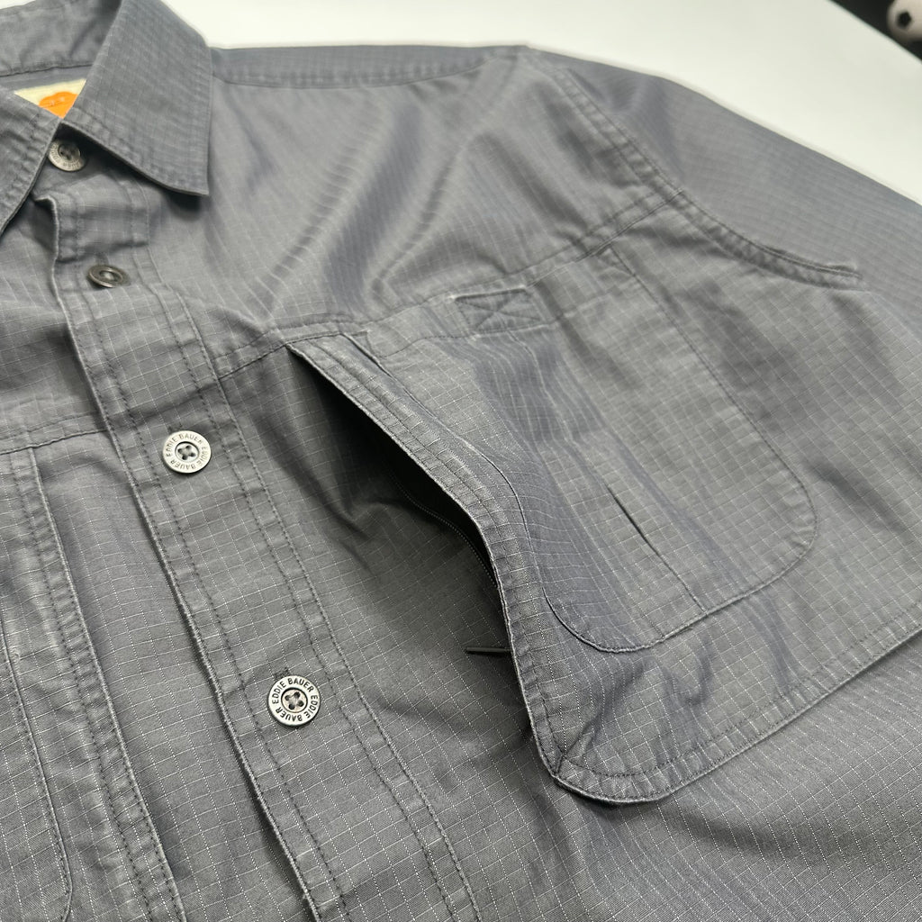 Eddie Bauer Ripstop Short Sleeve Button Up Shirt M