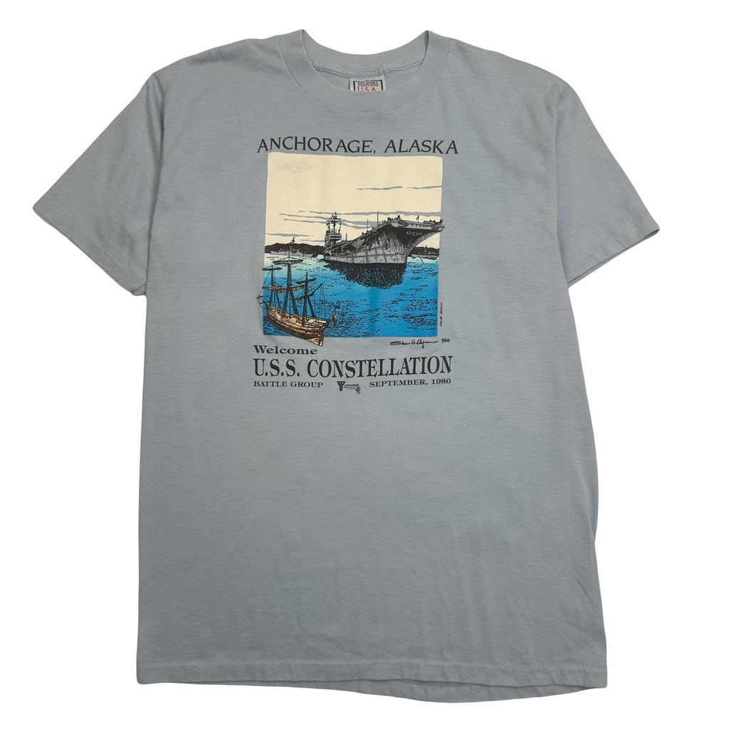 1986 Anchorage Alaska U.S.S. Constellation Tee XL