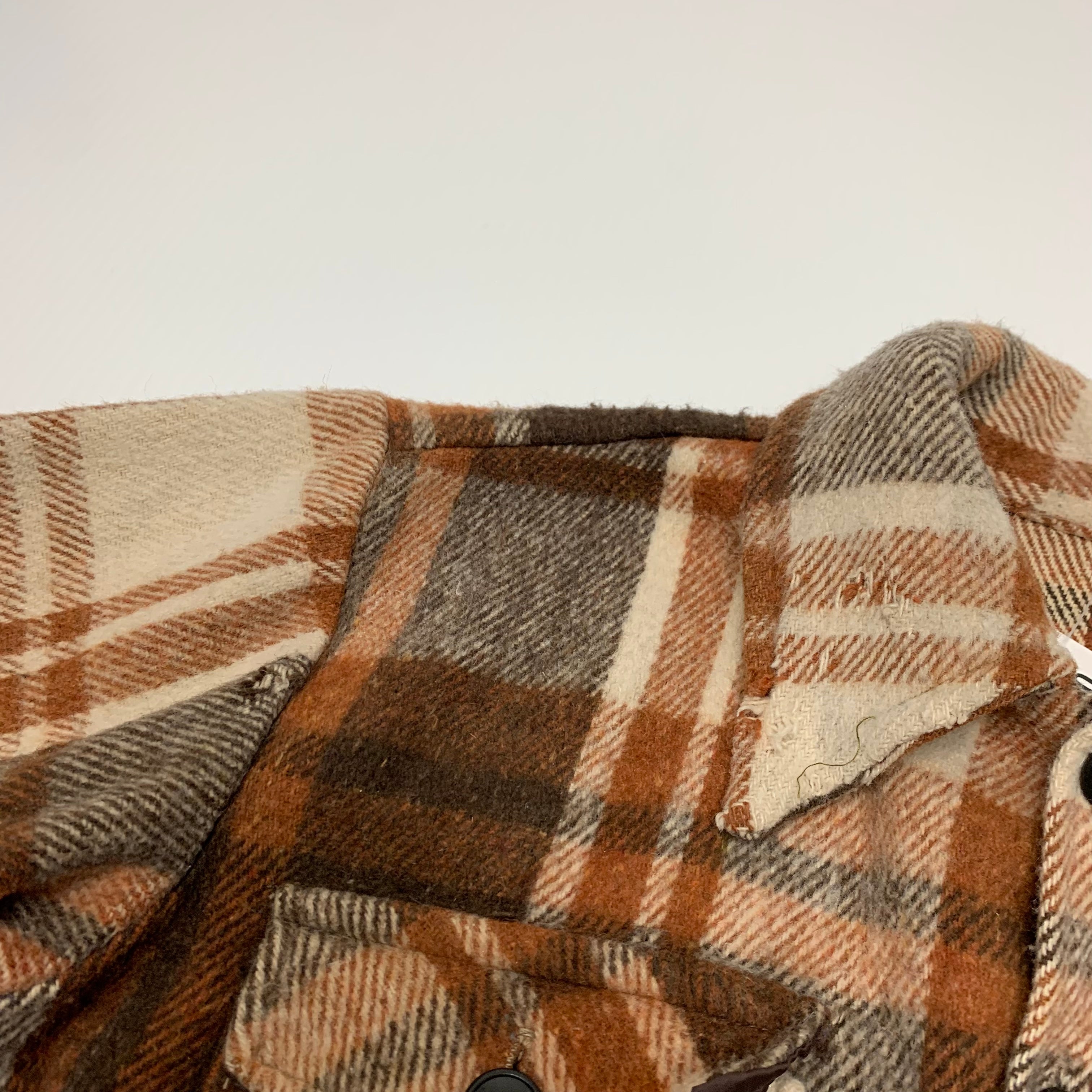 Vintage Brown Plaid Flannel M