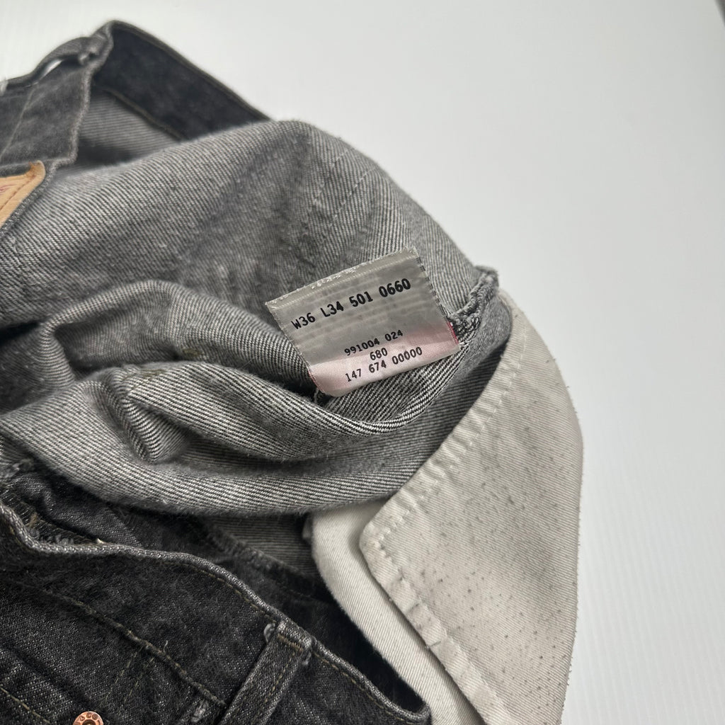 Vintage Levi's 501 Reworked Military Camo Cargo Pocket Denim 32