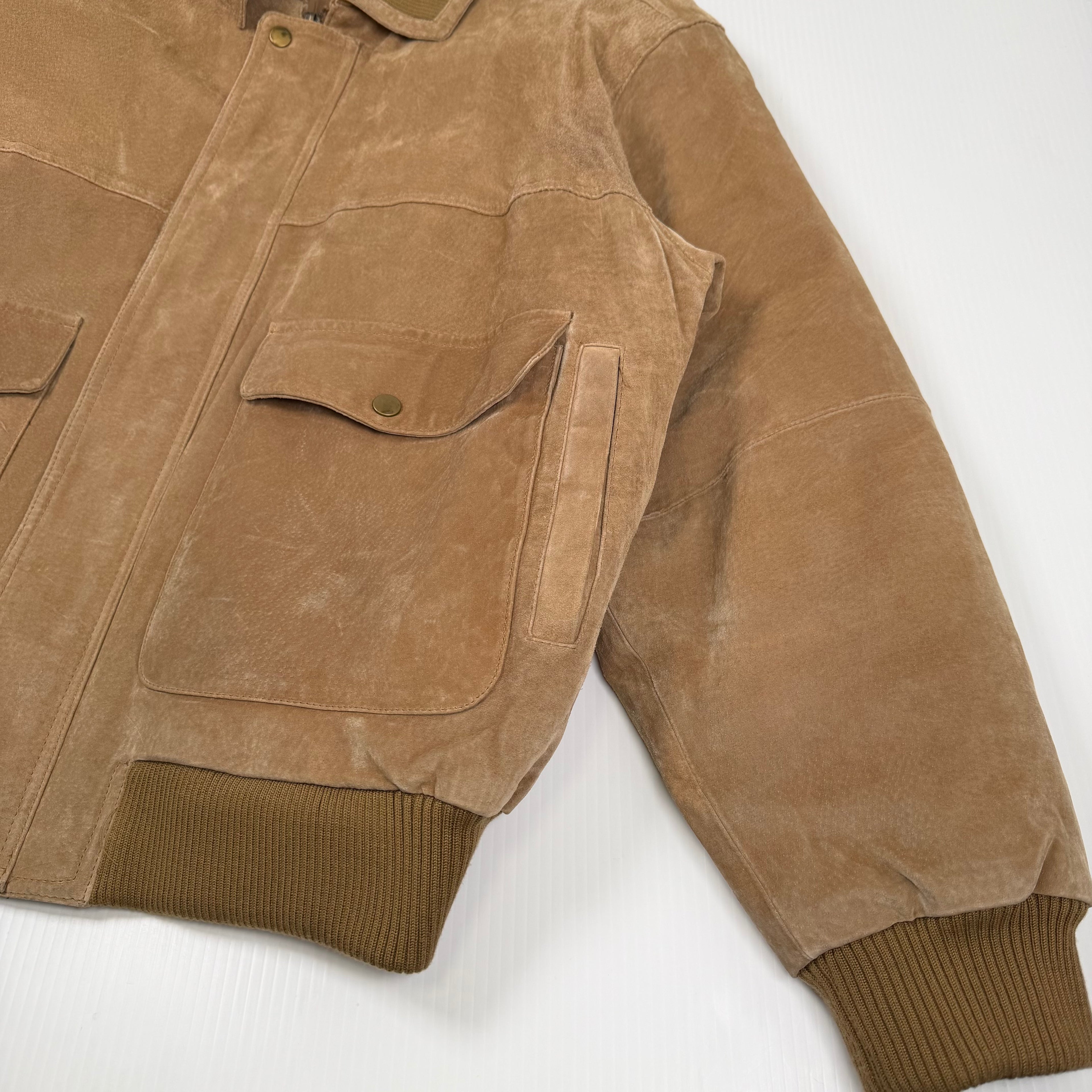 Vintage R&R Suede Leather Bomber Jacket XXL