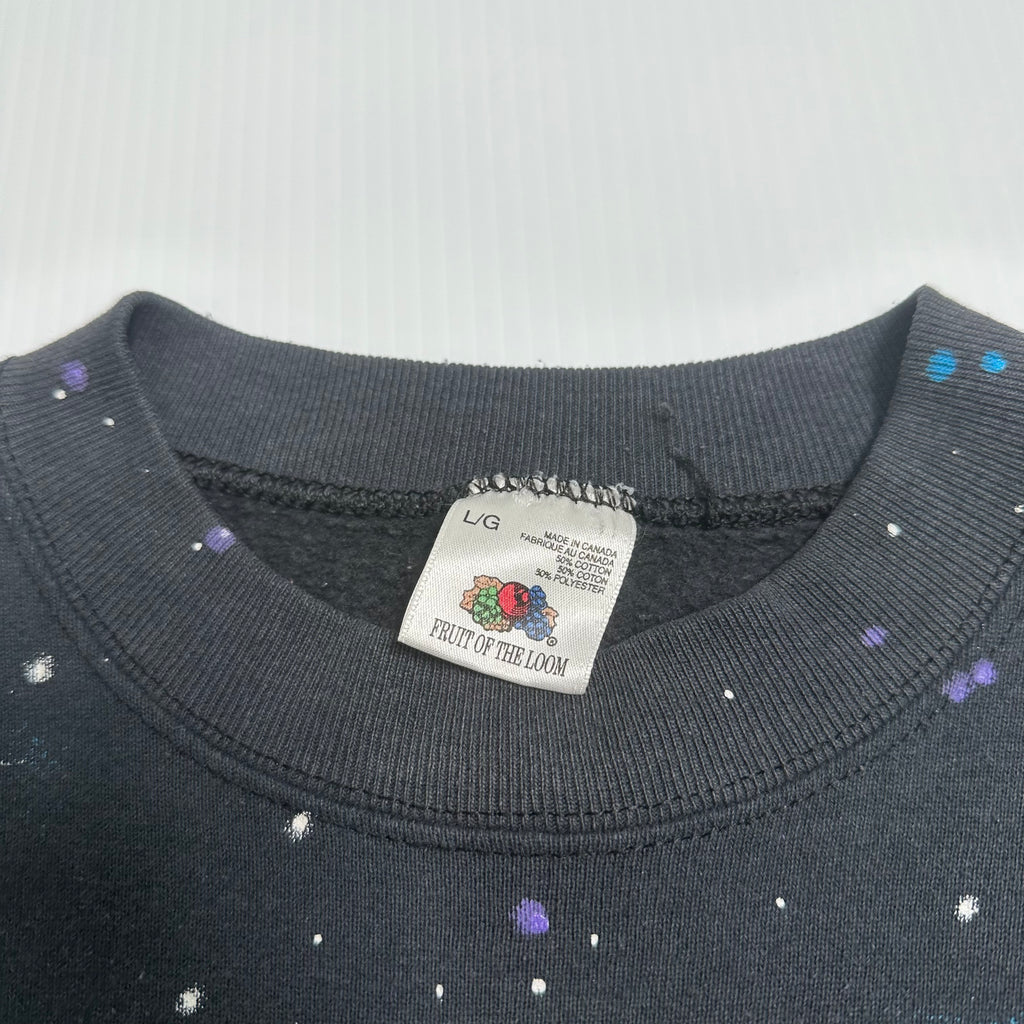 Vintage Lightning Bear AOP Crewneck L