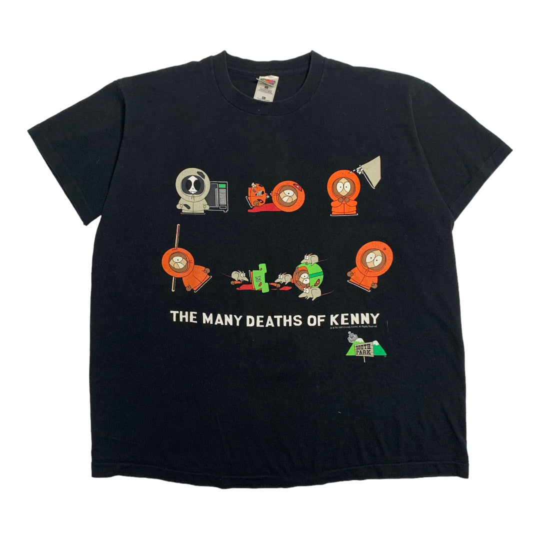 1998 South Park The Many Deaths Of Kenny Tee XL