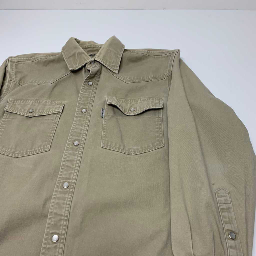 Carhartt Beige Denim Button Up L