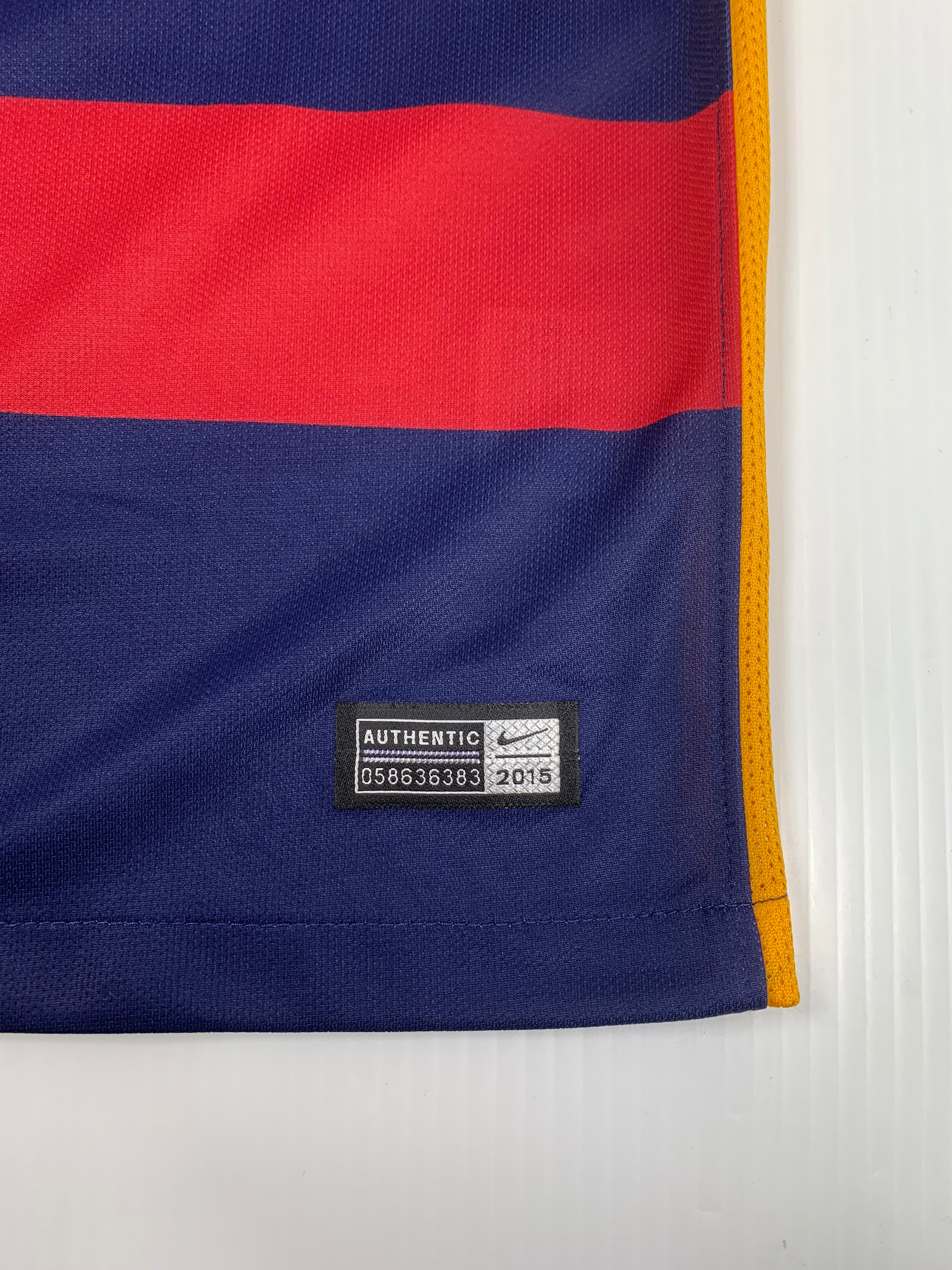 2015-16 Nike FC Barcelona Neymar #11 Copa Del Ray Home Kit M