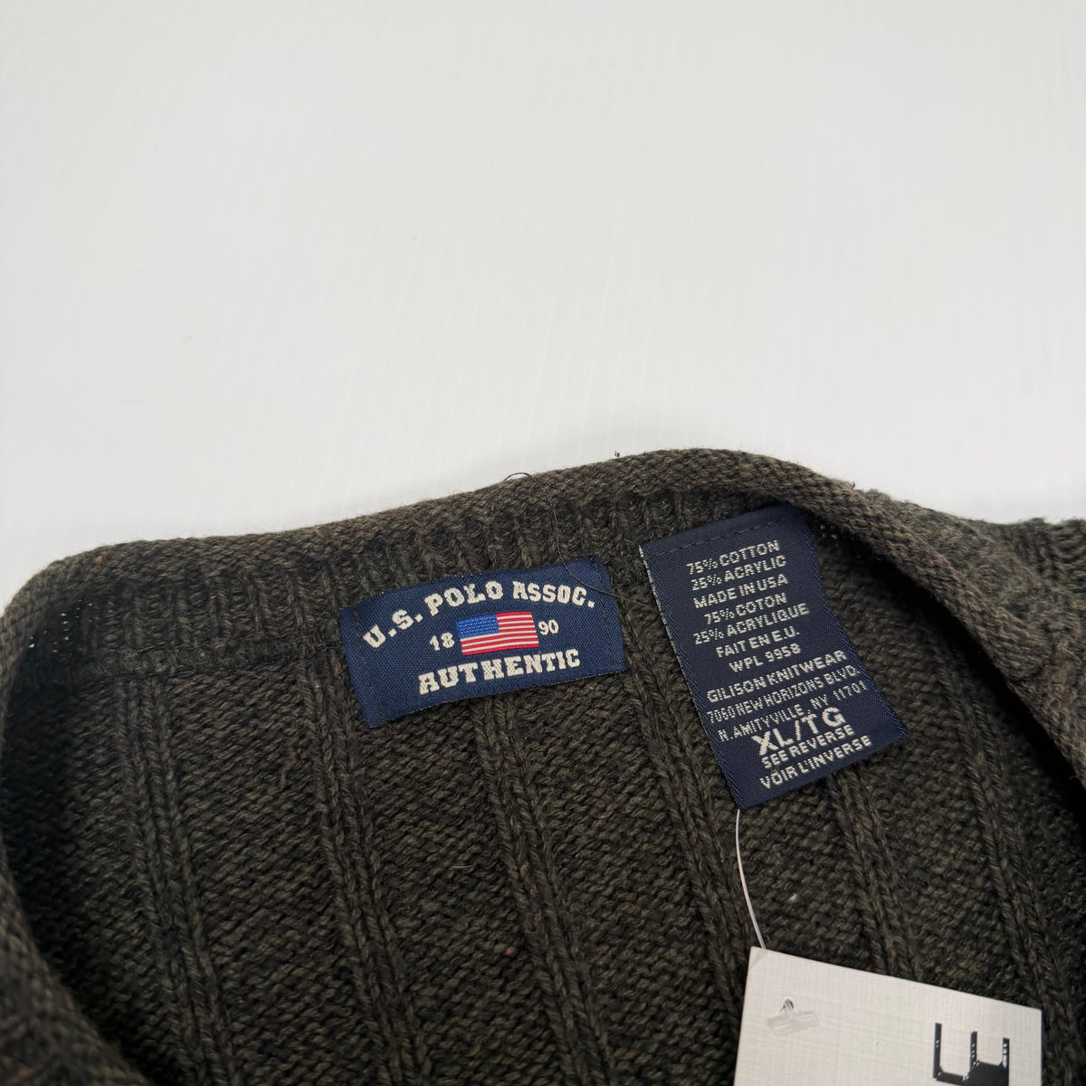 Vintage U.S. Polo Assoc. Roll Neck Knit Sweater XL