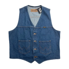 Load image into Gallery viewer, Vintage Wrangler Western Wear Denim Vest M
