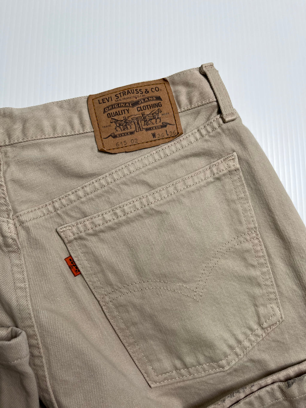 Vintage Levi's 615 Cream Denim 33