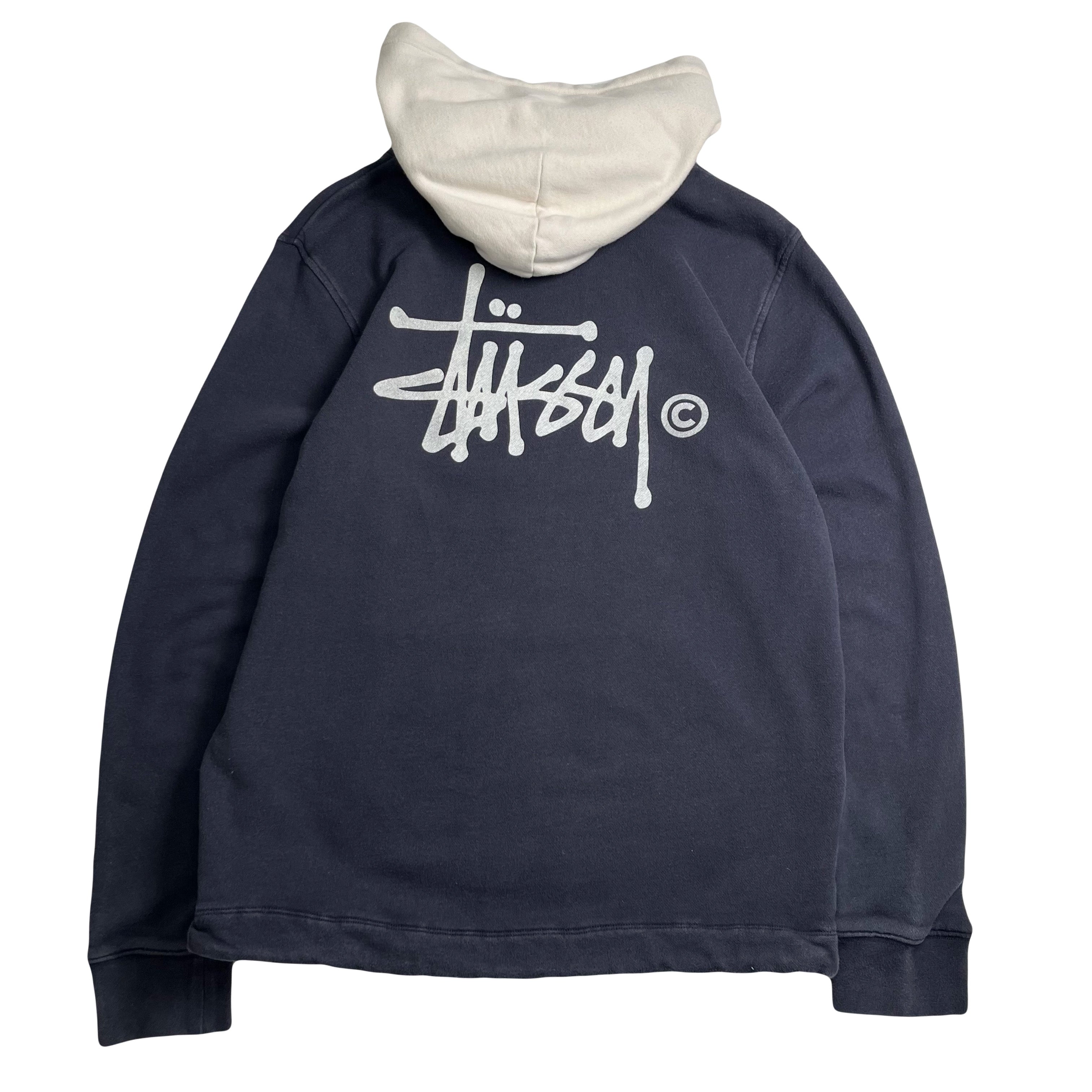 Stussy Two-Tone Logo Hoodie S
