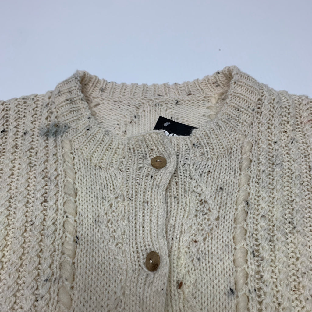 Vintage Flecked Cable Knit Sweater M
