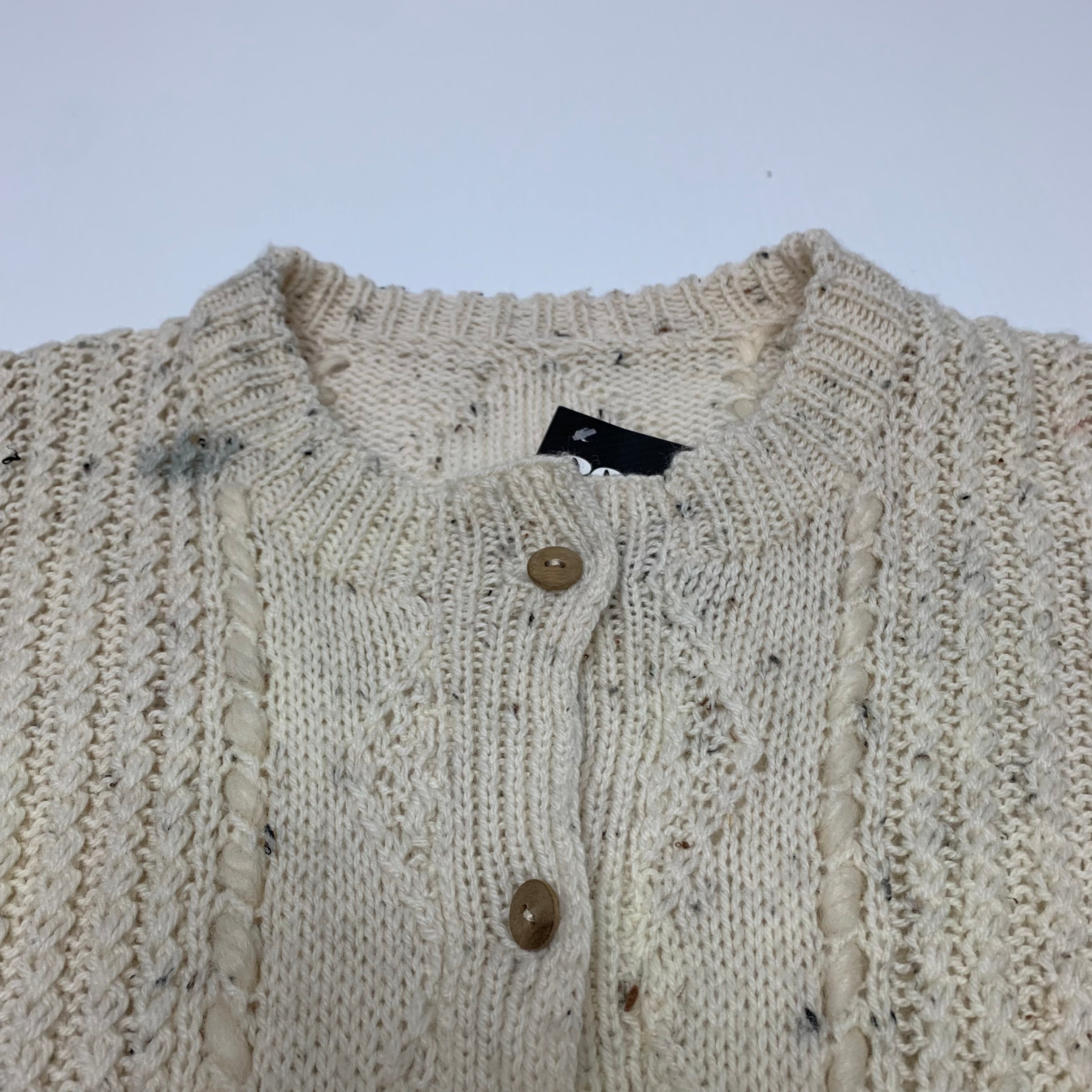 Vintage Flecked Cable Knit Sweater M
