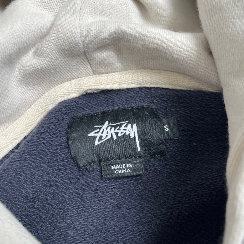 Stussy Two-Tone Logo Hoodie S