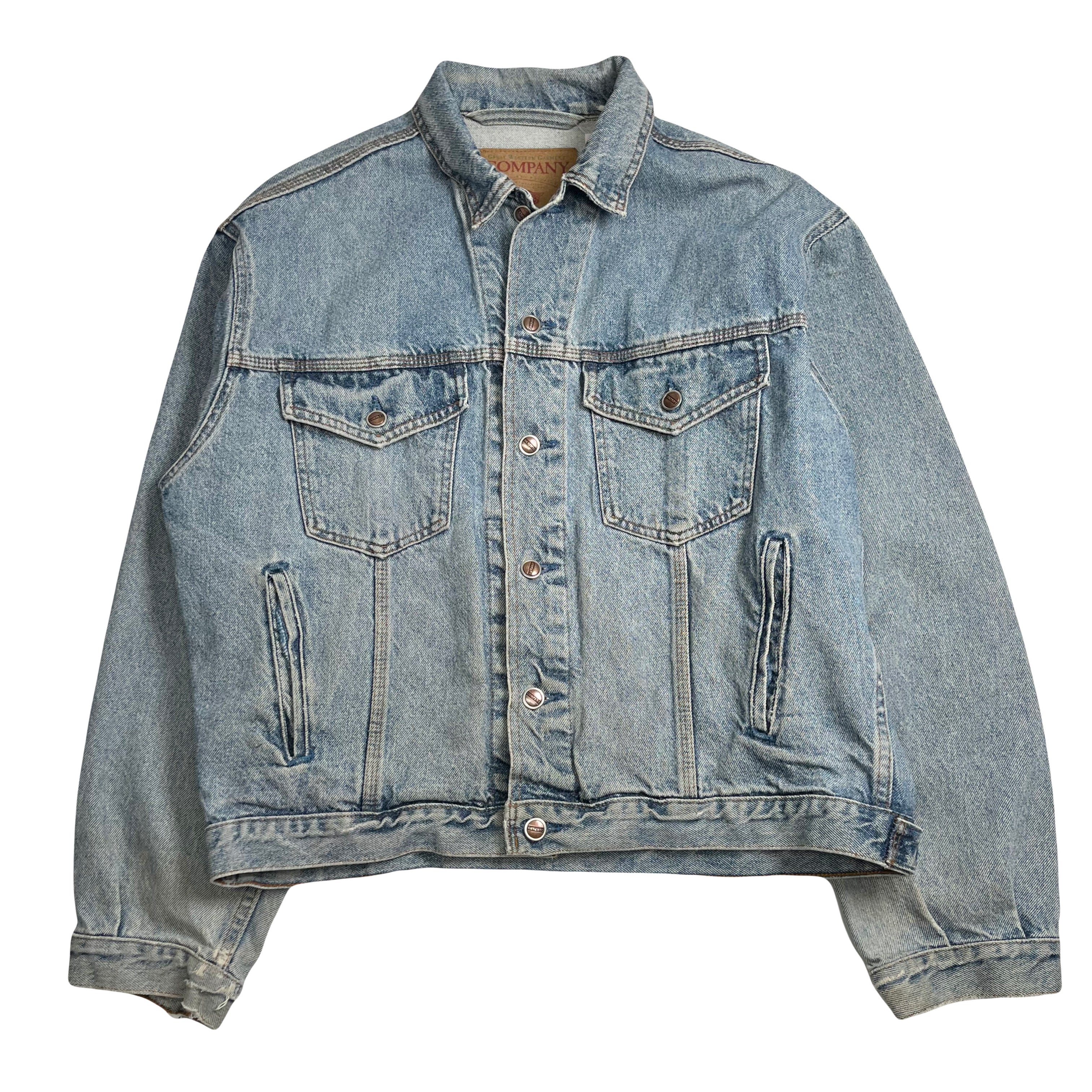 Vintage GWG Faded Light Wash Denim Jacket L