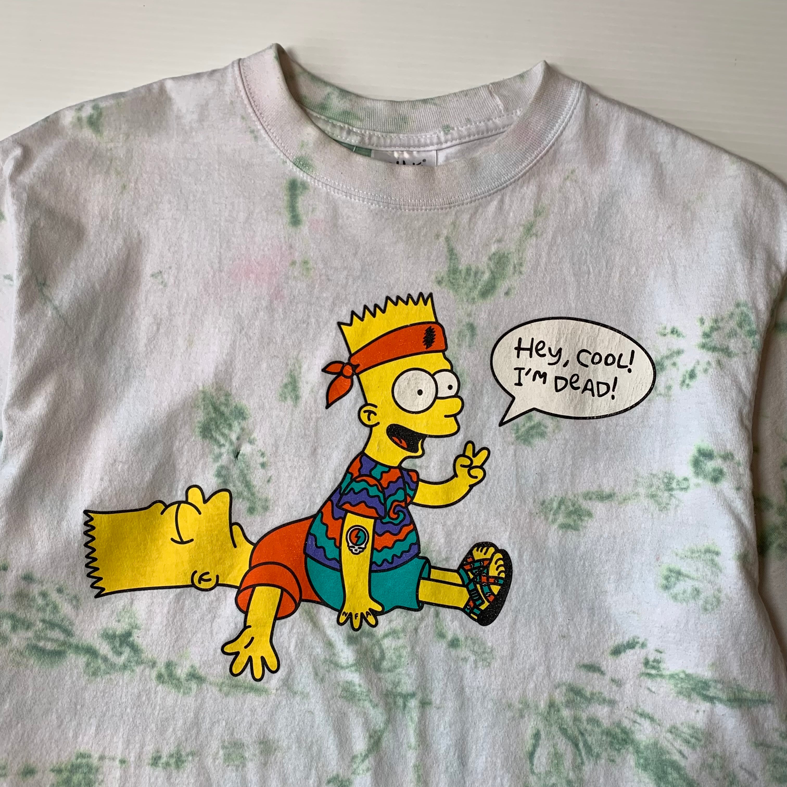 Bart Simpson x Grateful Dead Tie Dye Cropped Tee L