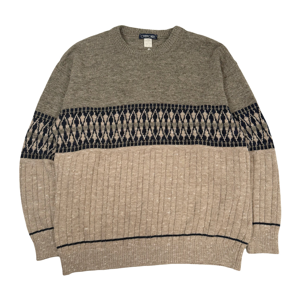 Vintage Cherokee Pattern Knit Sweater L
