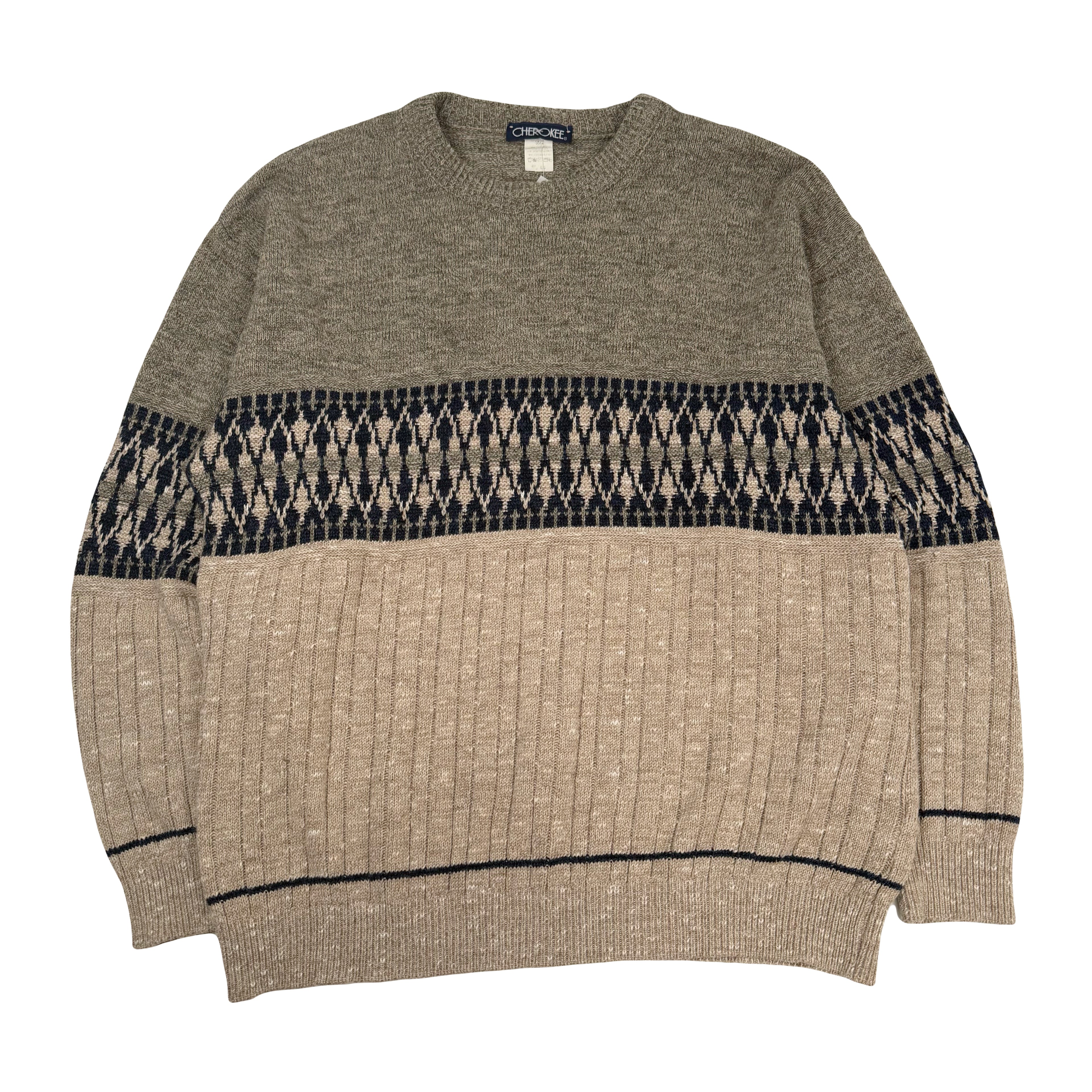 Vintage Cherokee Pattern Knit Sweater L