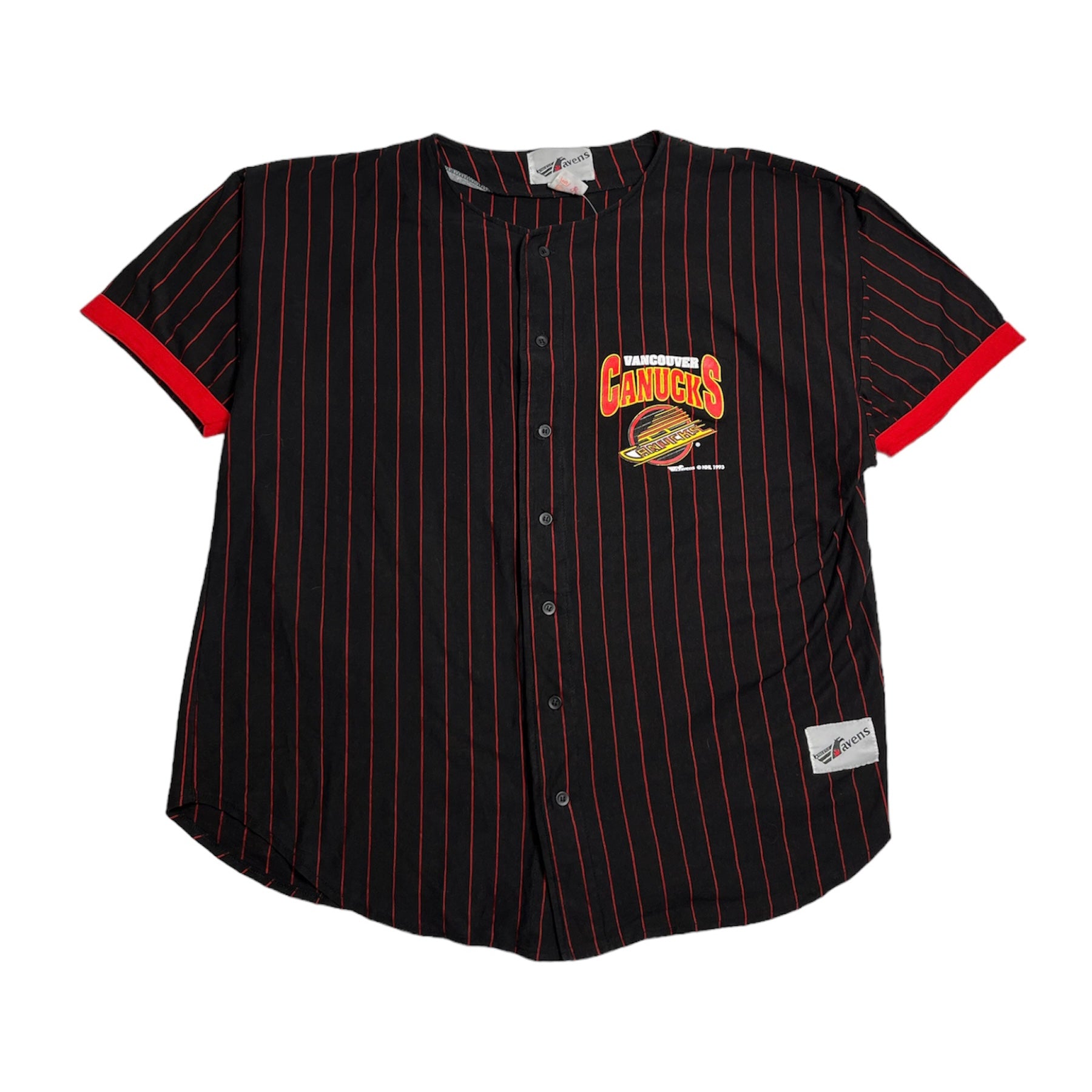 1993 Vancouver Canucks Ravens Pinstripe Jersey L