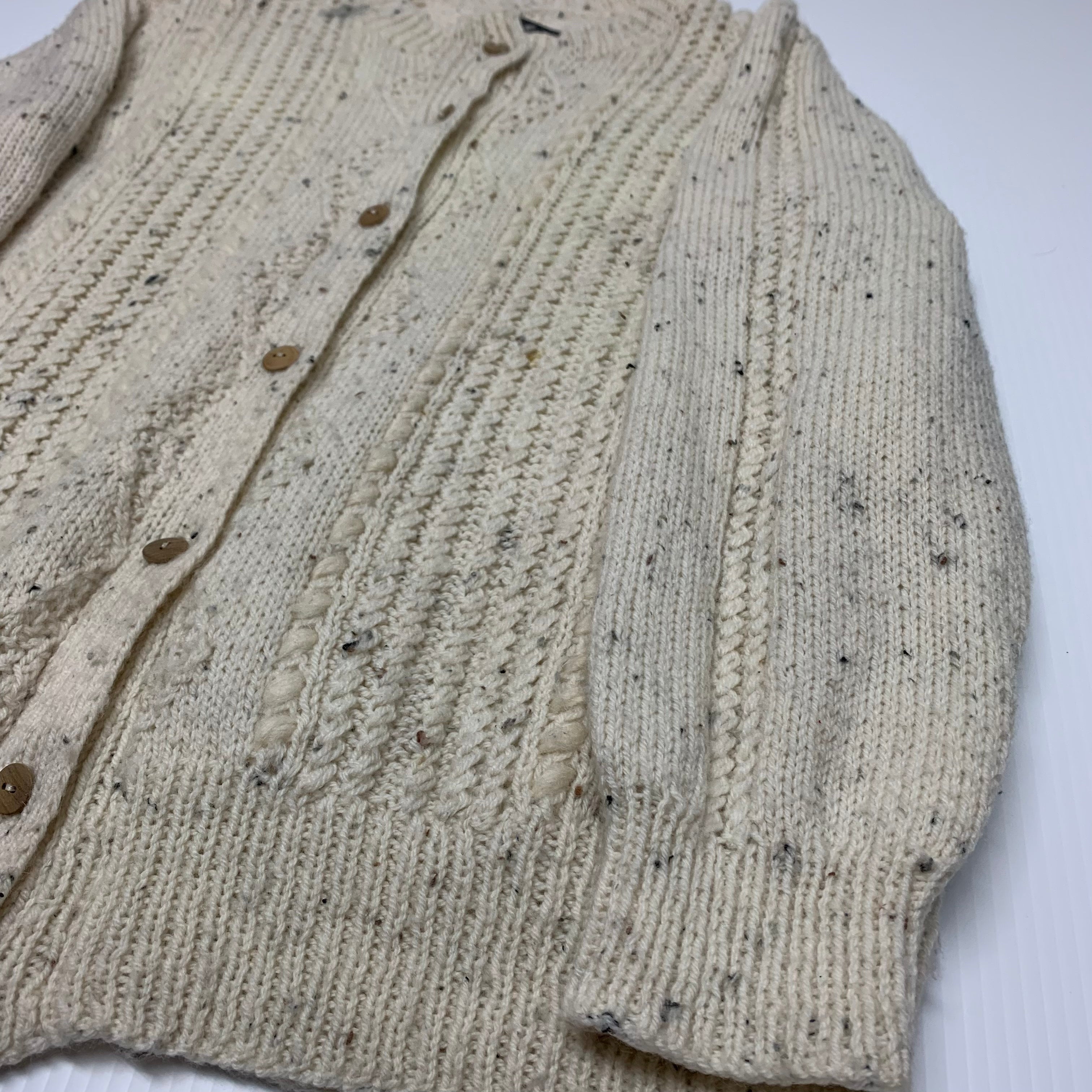 Vintage Flecked Cable Knit Sweater M