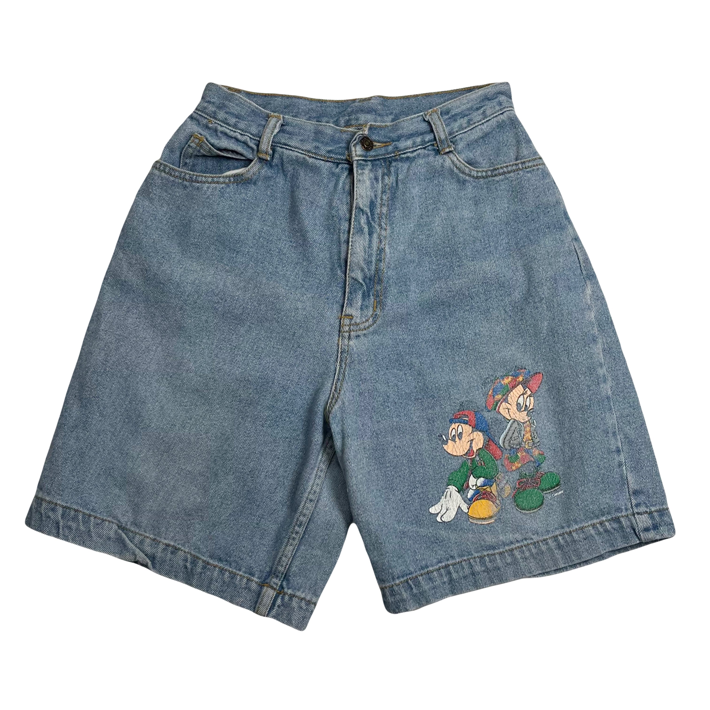 Vintage Disney Mickey Mouse Denim Shorts Women's 16