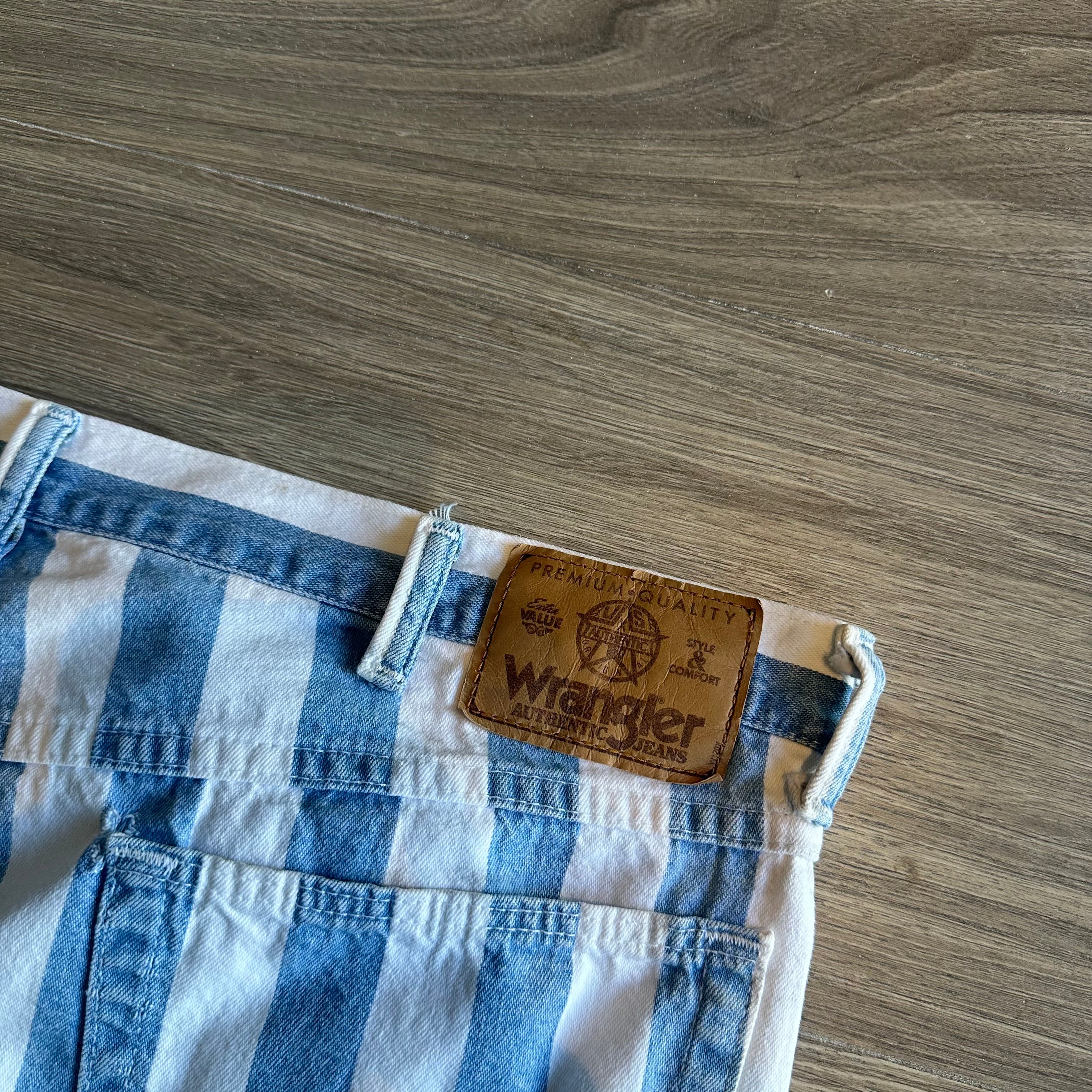 Vintage Wrangler Striped Denim Shorts 38