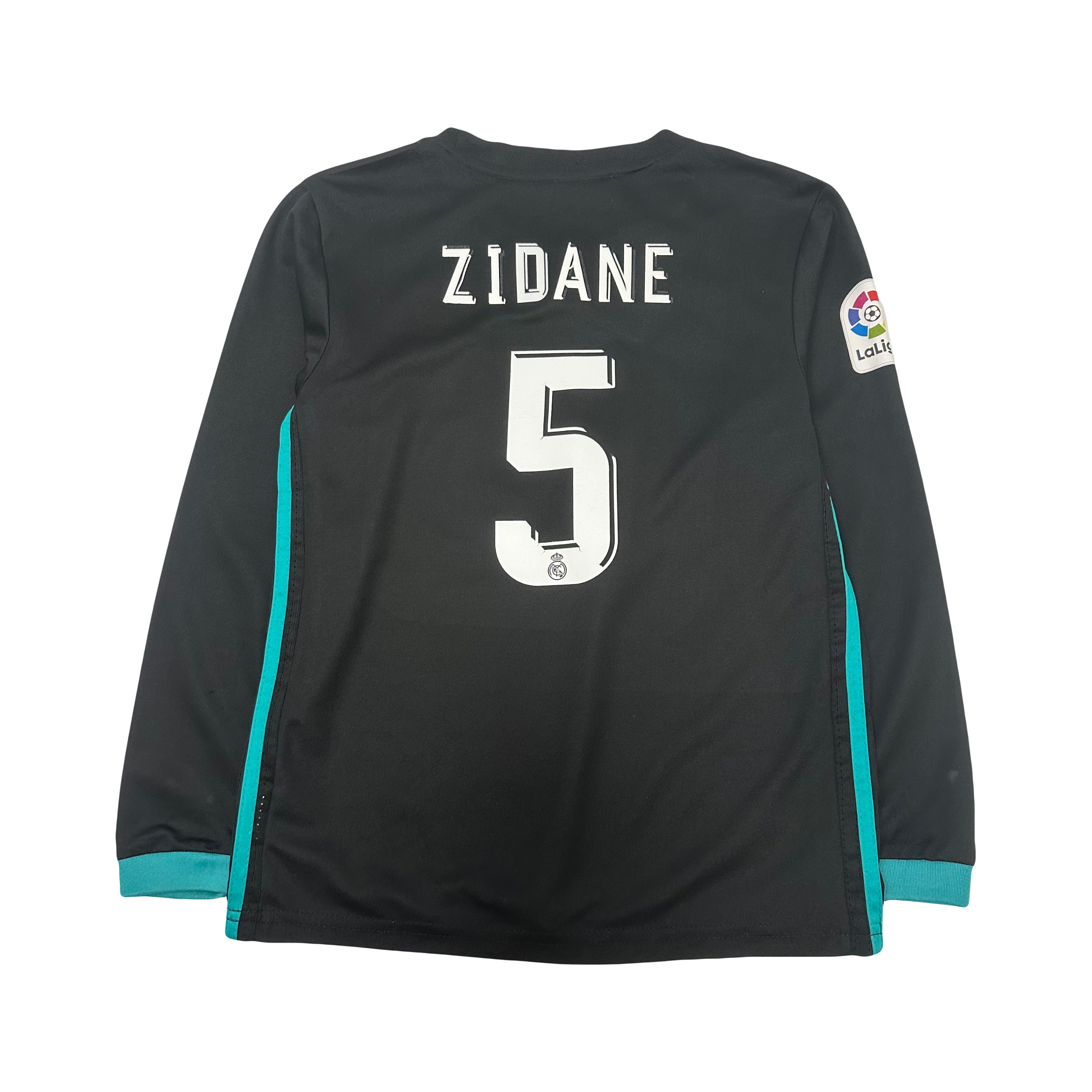 2017-18 Adidas Real Madrid Zidane #5 Away Kit Youth L