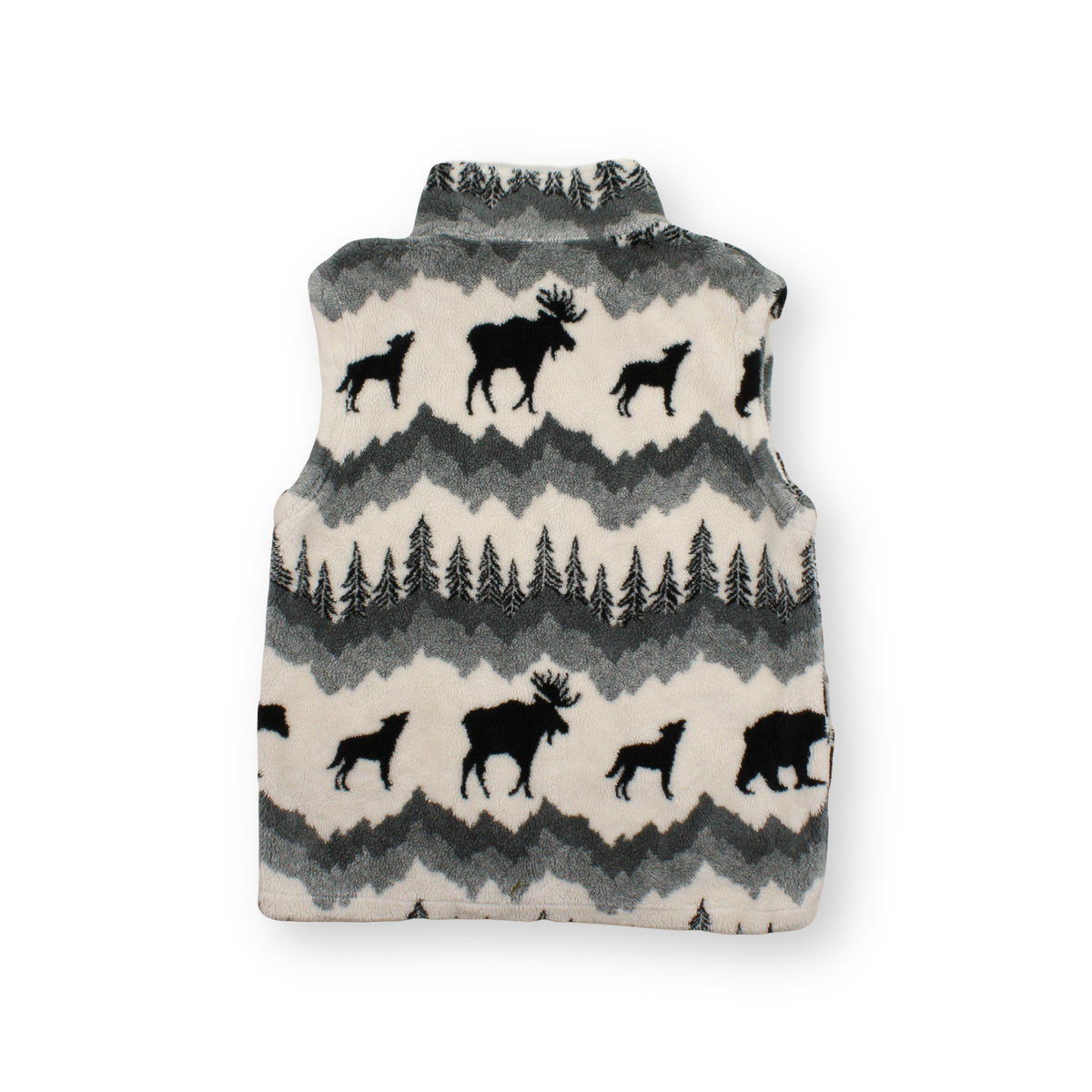 Vintage Coastlines Animal Fleece Vest L
