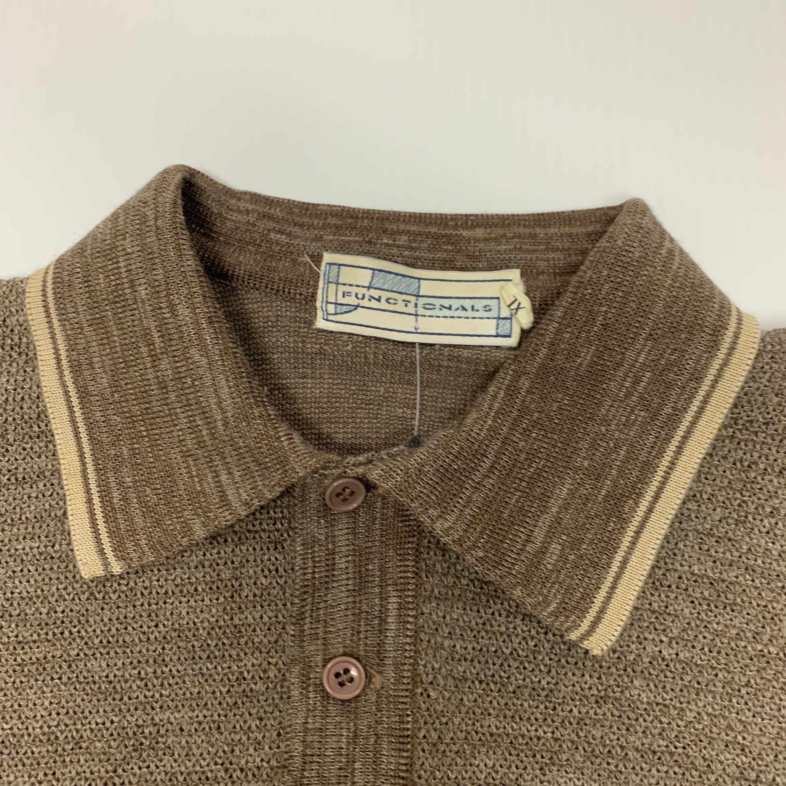 Vintage Functionals Collared Knit XL