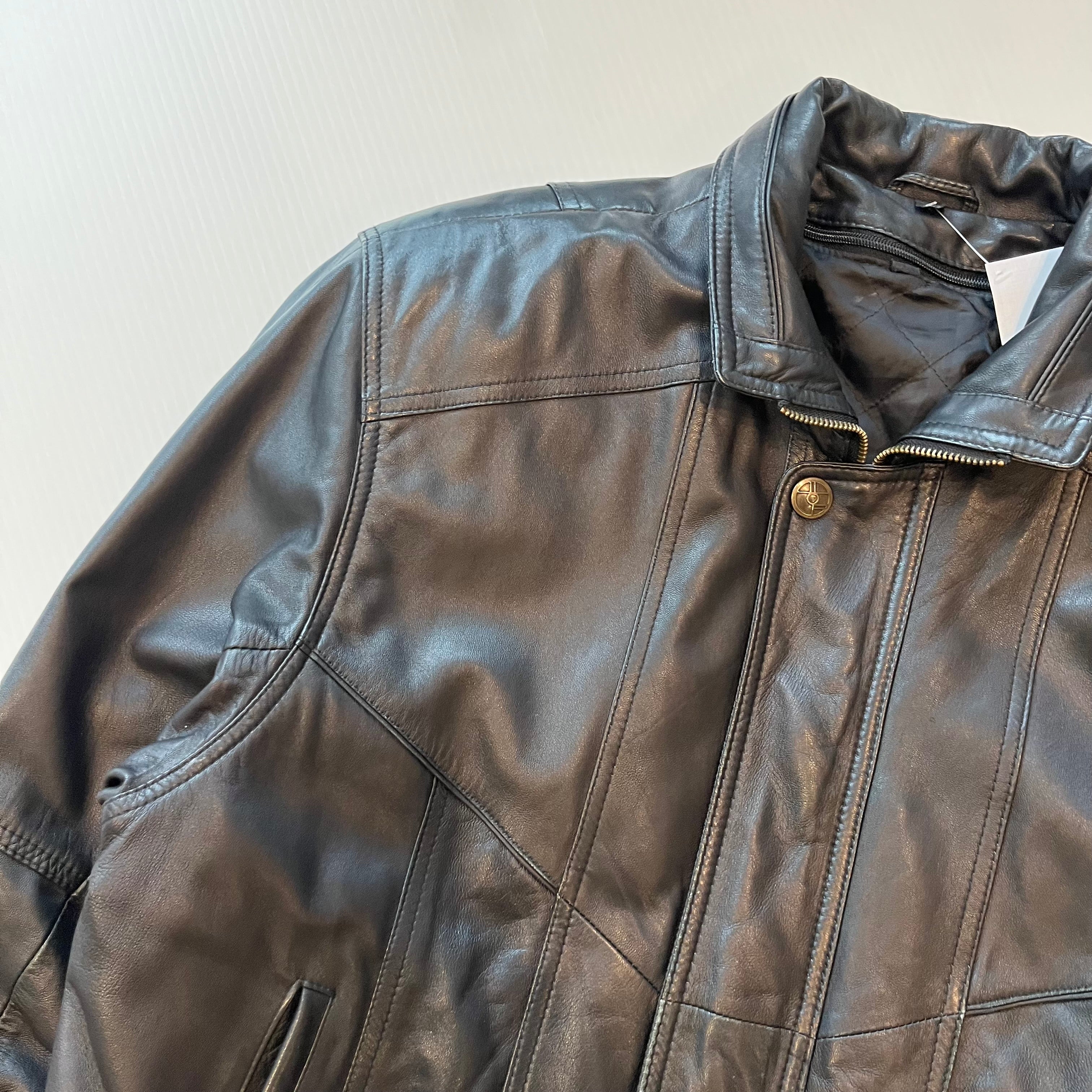 Vintage Boutique Of Leathers Full Zip Bomber Jacket XL