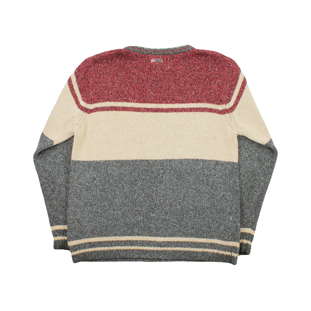 Y2K Ocean Pacific Tri Colour Knit Sweater M