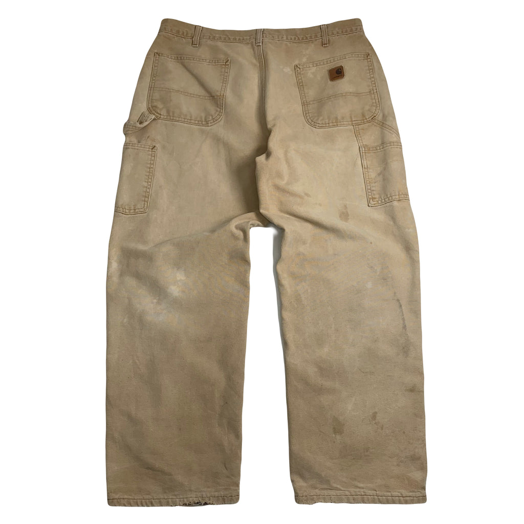 Vintage Carhartt Blanket Lined Faded Carpenter Pants 38