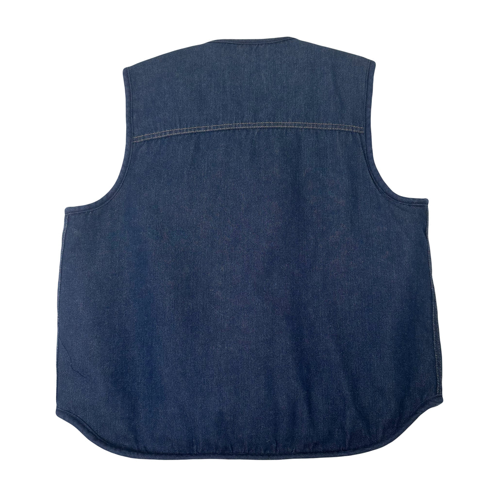 Vintage Sears Western Wear Sherpa Lined Denim Vest XLT