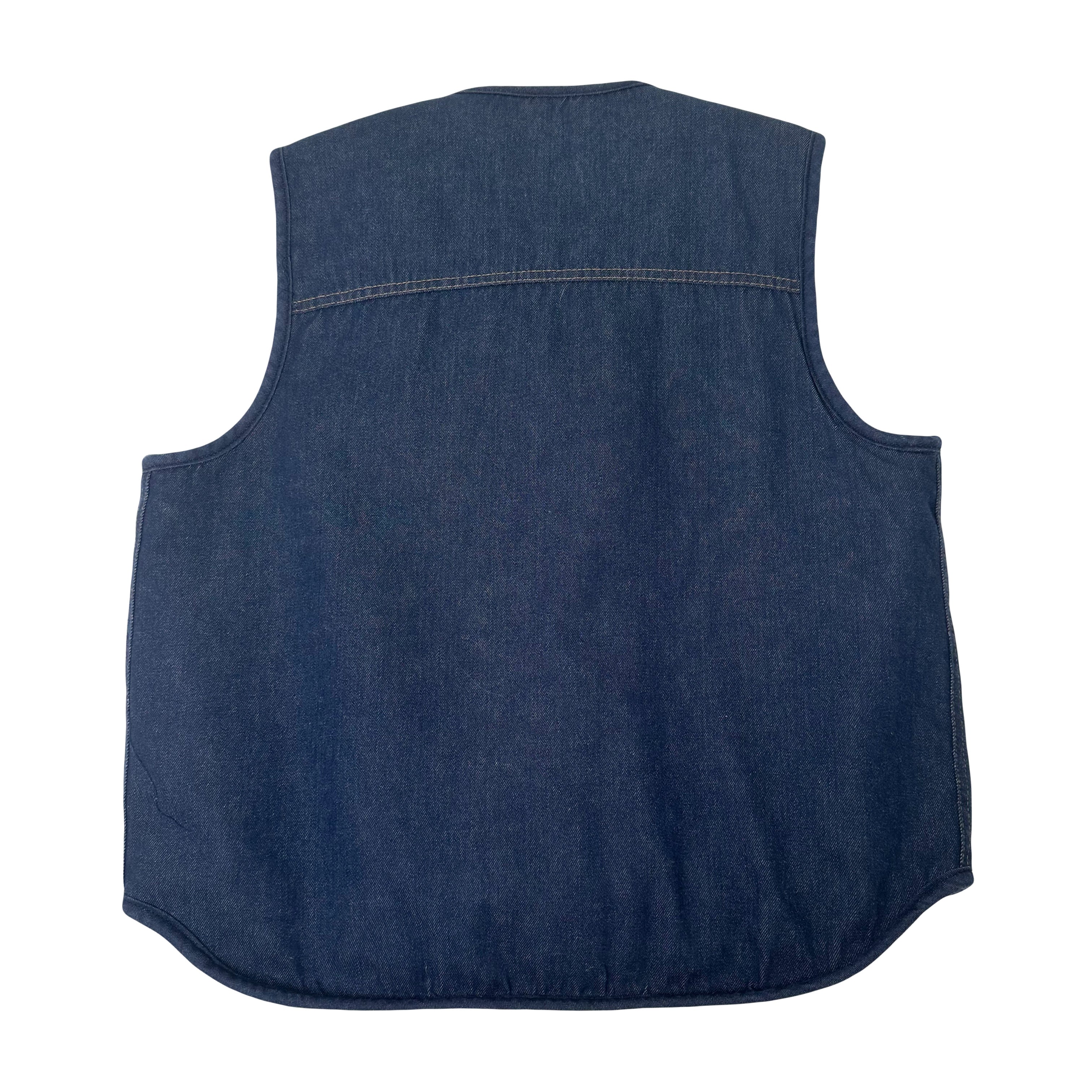 Vintage Sears Western Wear Sherpa Lined Denim Vest XLT