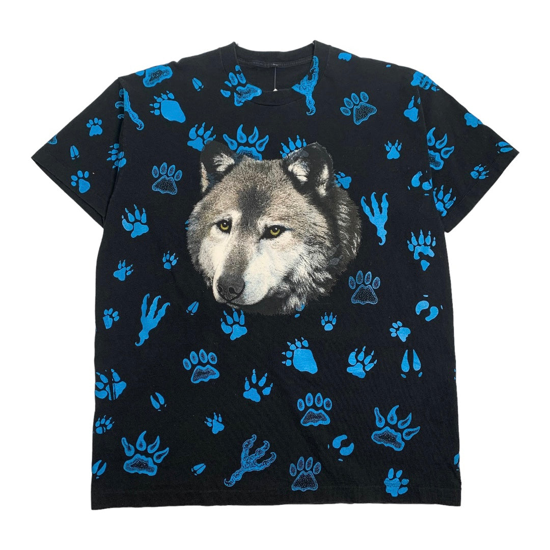 Vintage Wolf AOP Graphic Tee XL