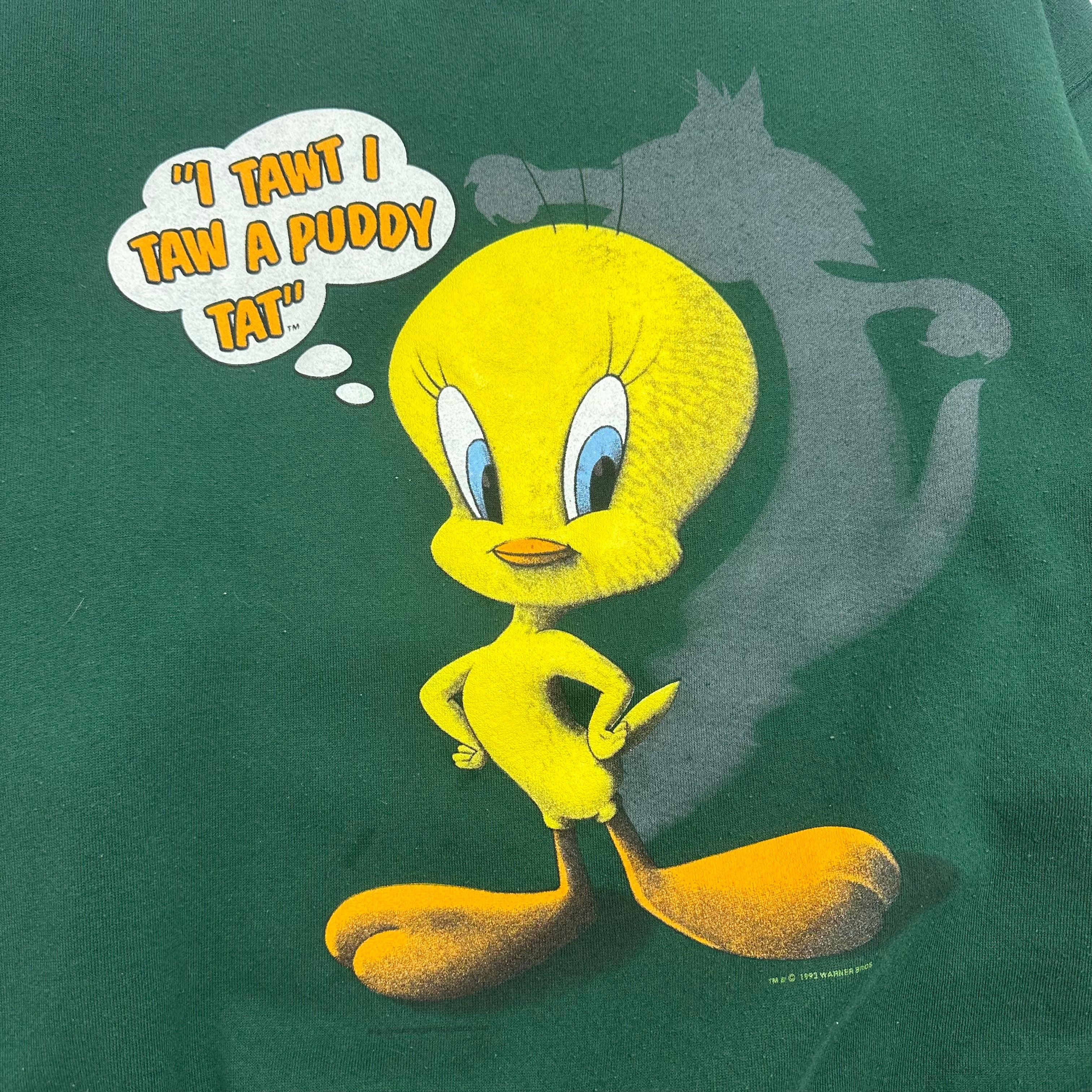 1993 Looney Tunes Tweety Bird "I Tawt I Taw" Crewneck XL