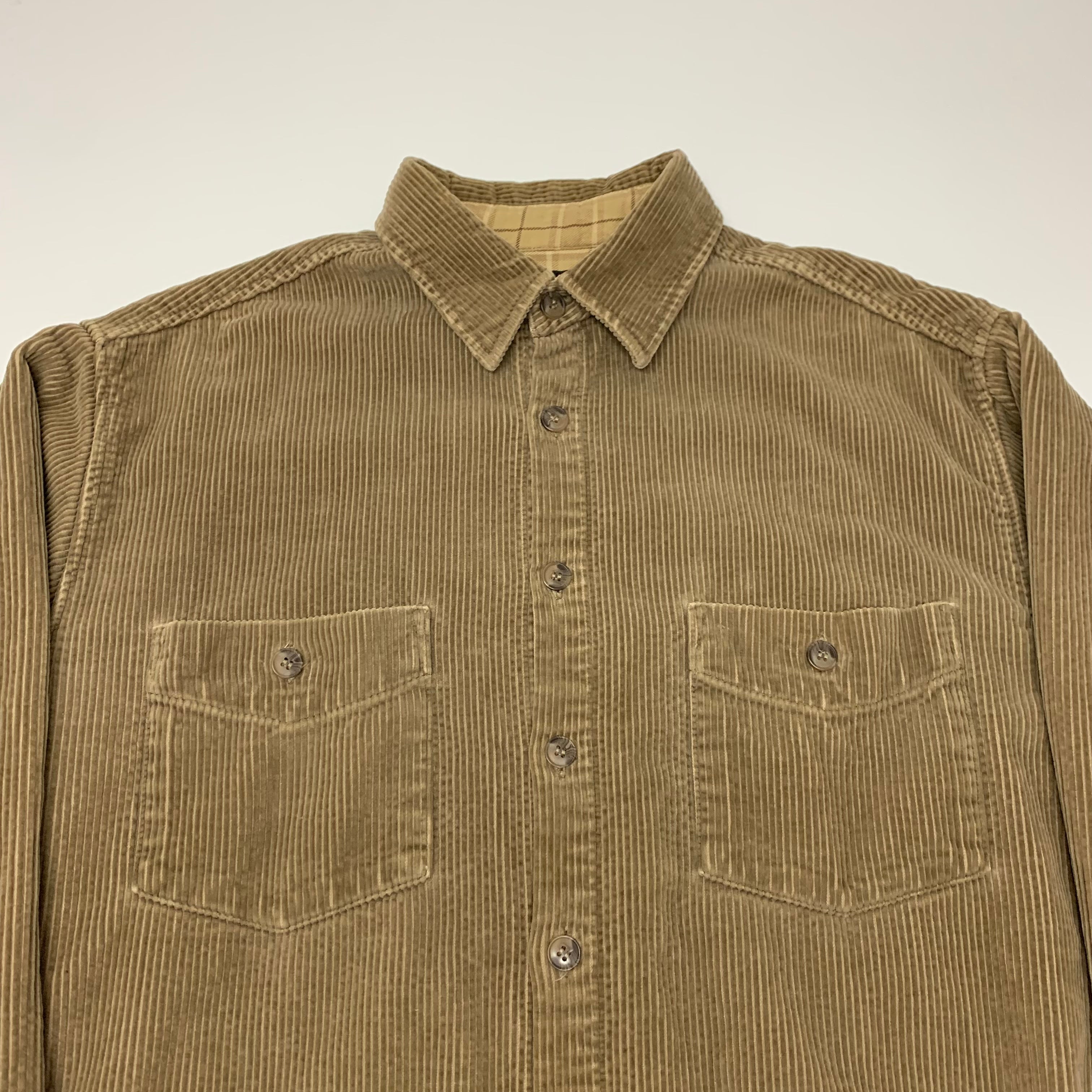 Prefab Brown Curduroy Button Up XL