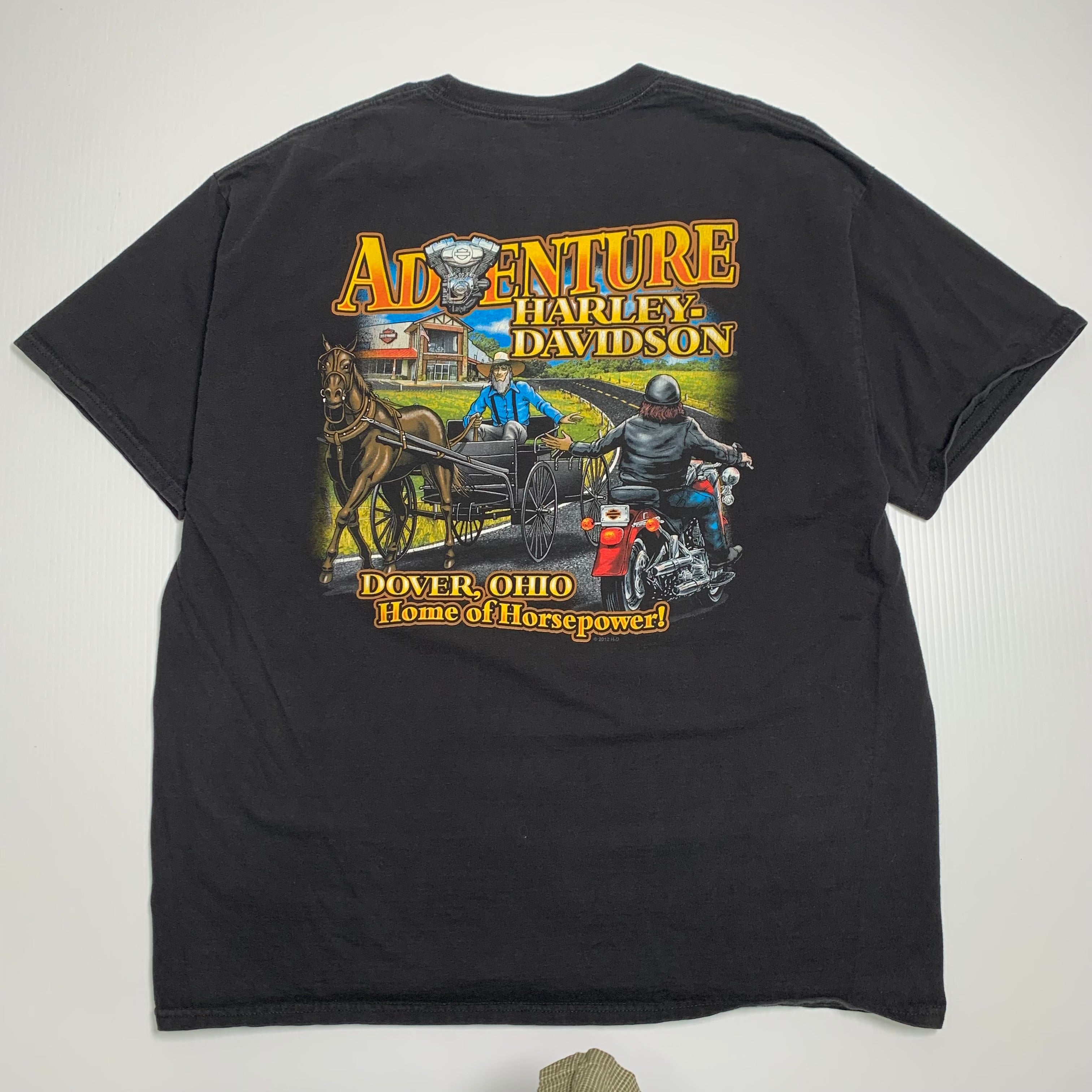 Harley Davidson Adventure Dover Ohio Pocket Tee XL