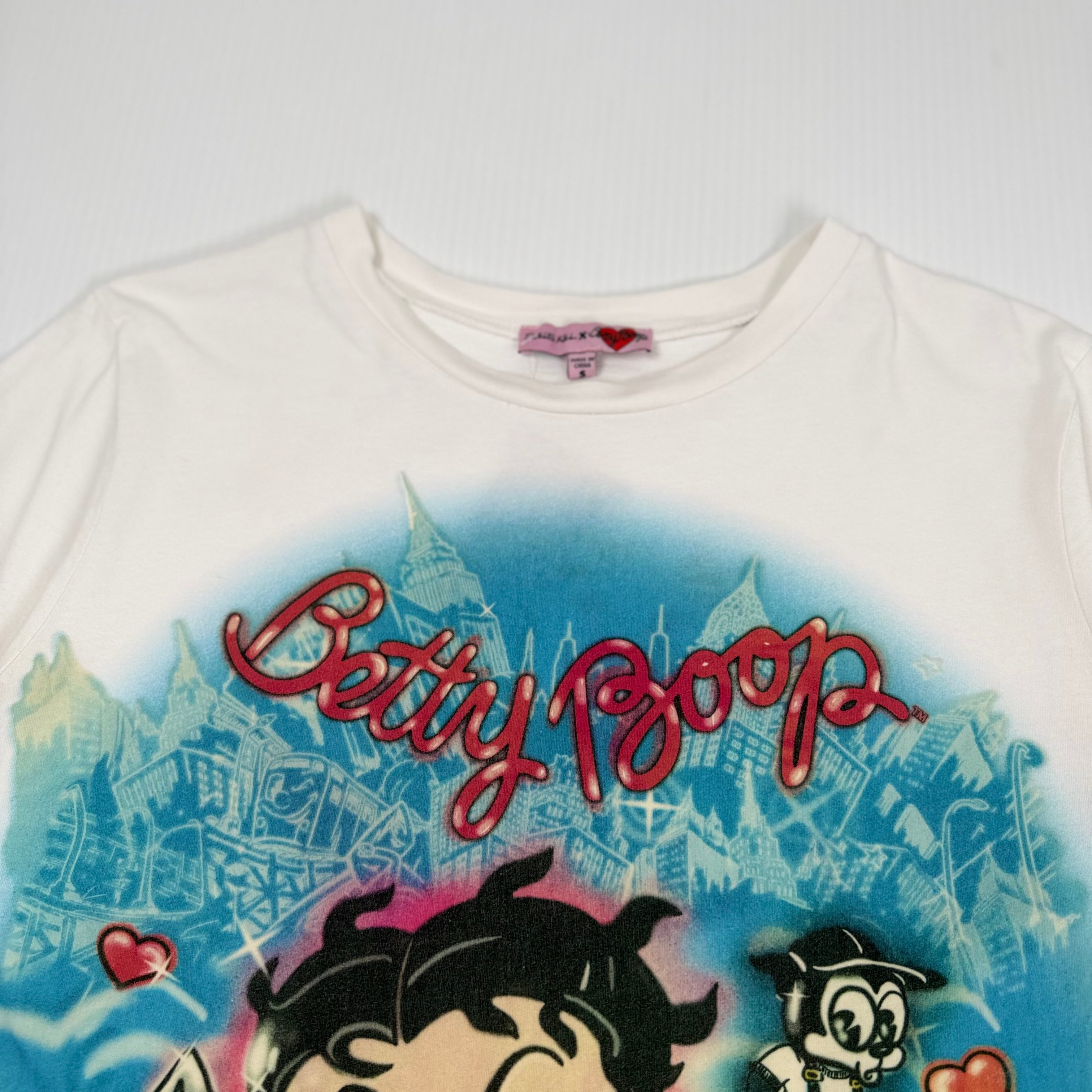 Betty Boop Biker Graphic Tee Women's S