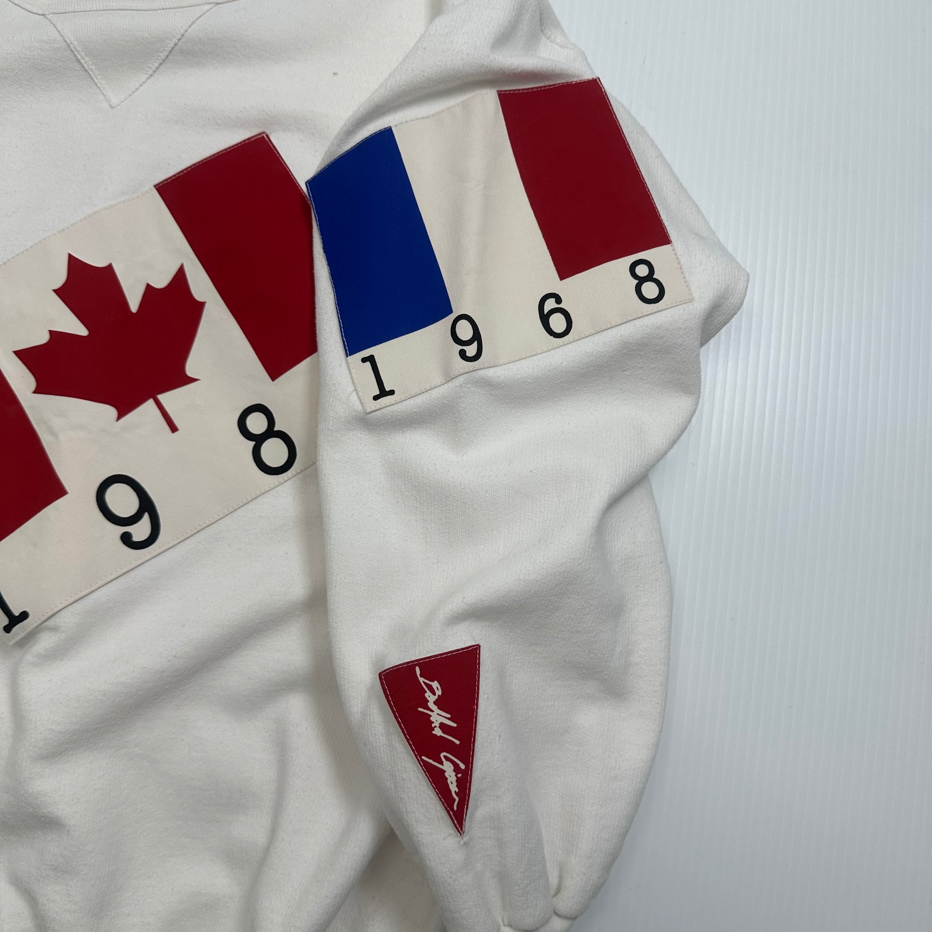 1988 World Flags Patch Crewneck M