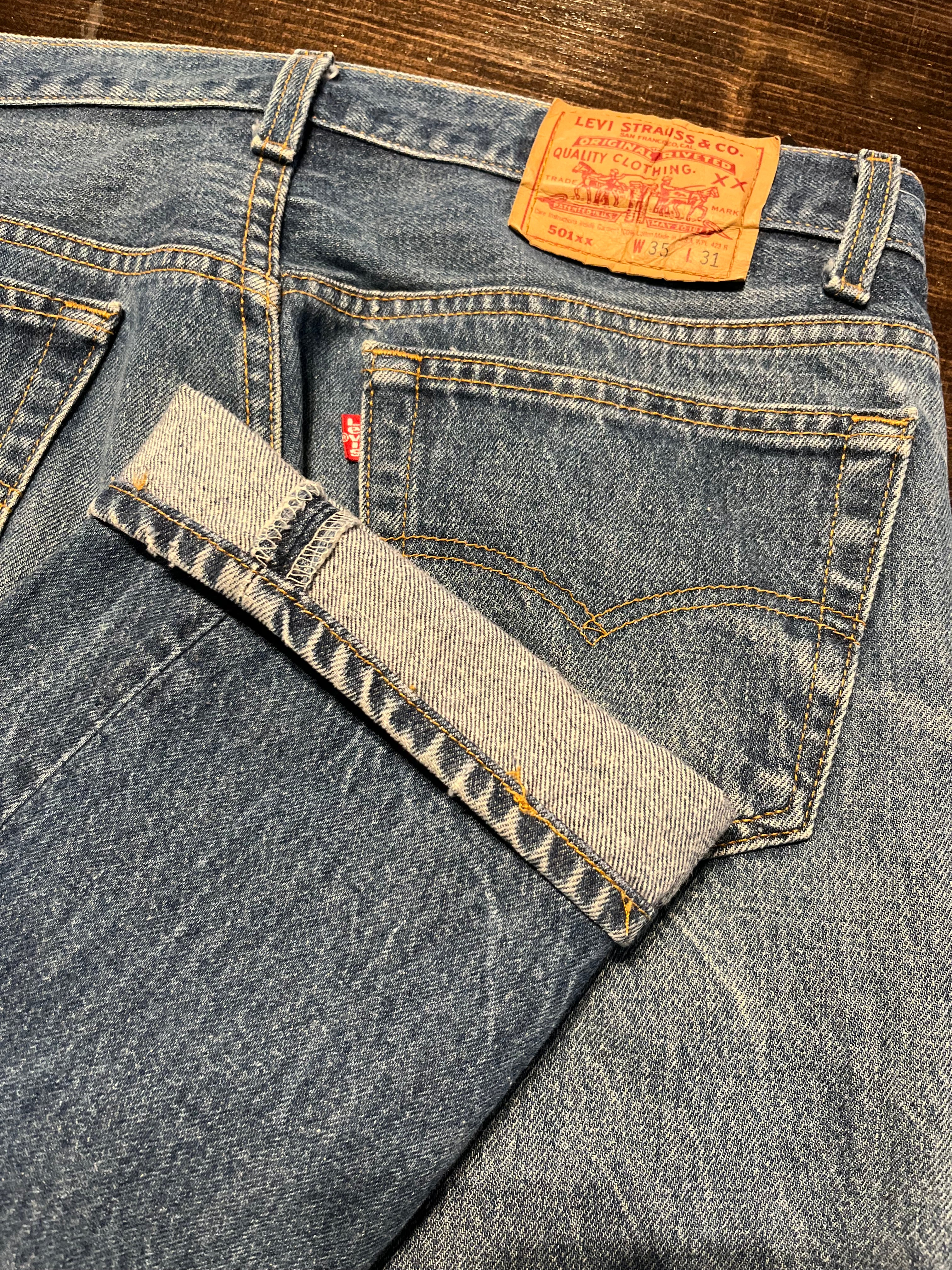 80s Levi's 501xx Medium Wash Denim 35