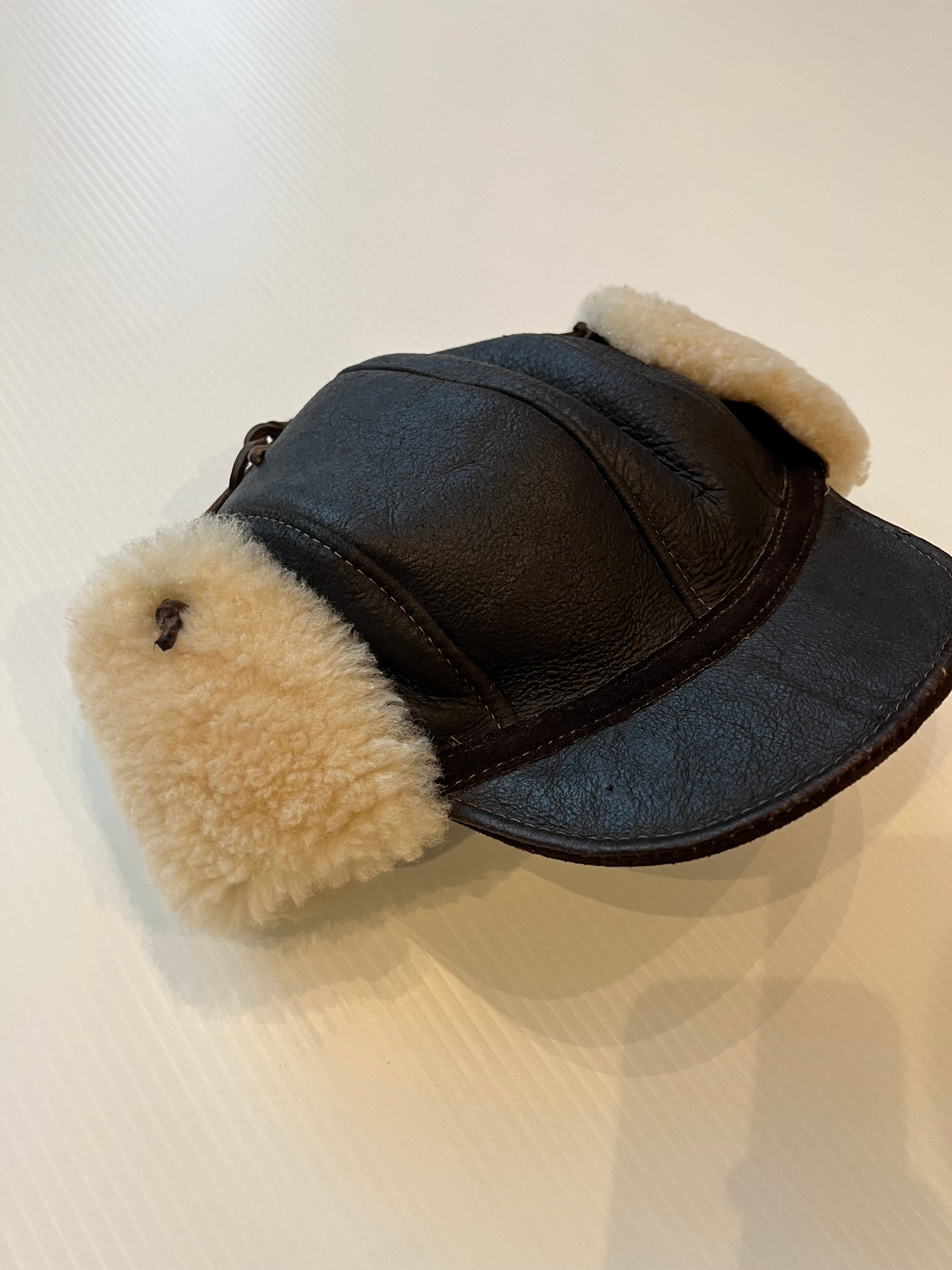 Vintage Mr. Bick Leather Aviator Hat