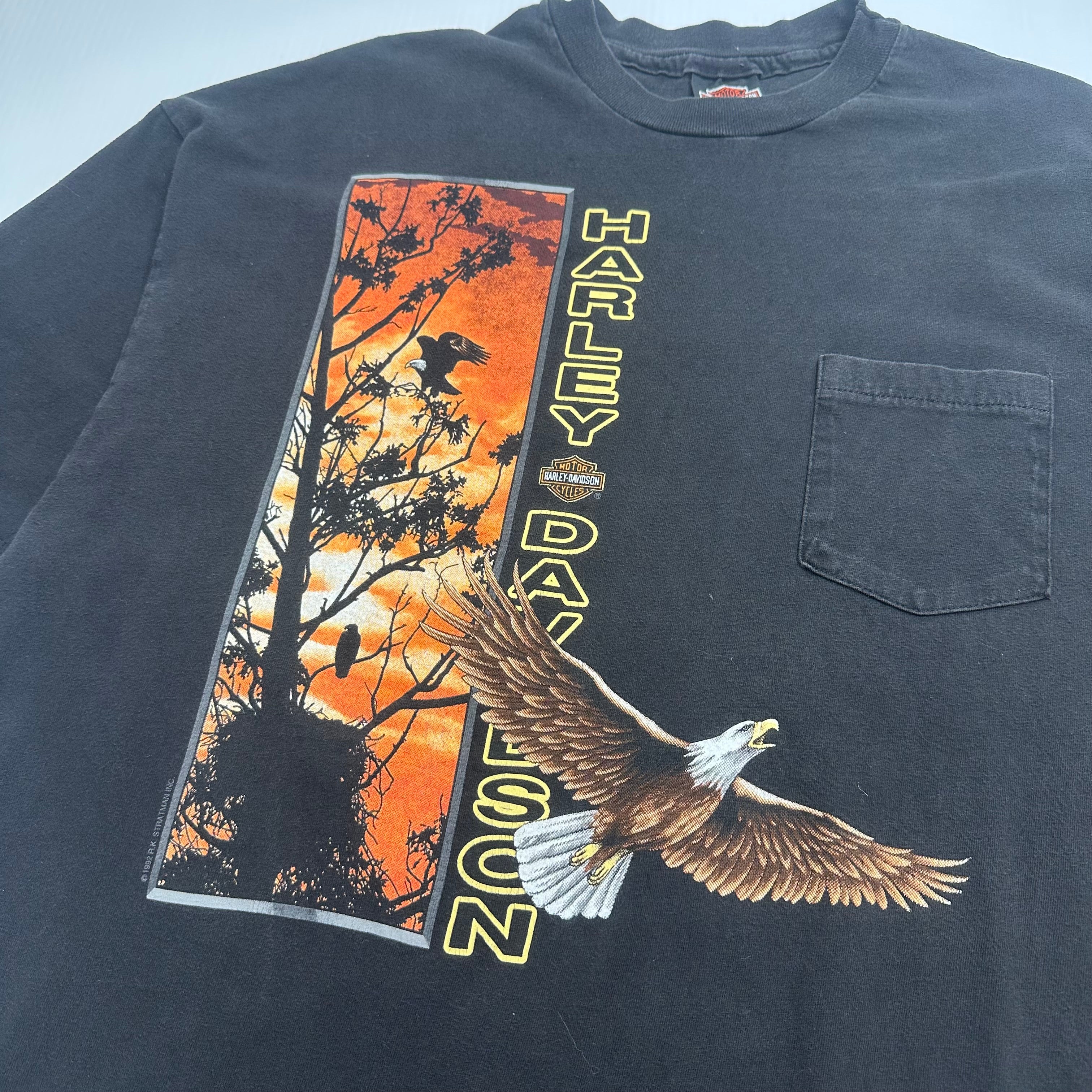 90s Harley Davidson Nashville Tennessee Eagle Pocket Tee XXL